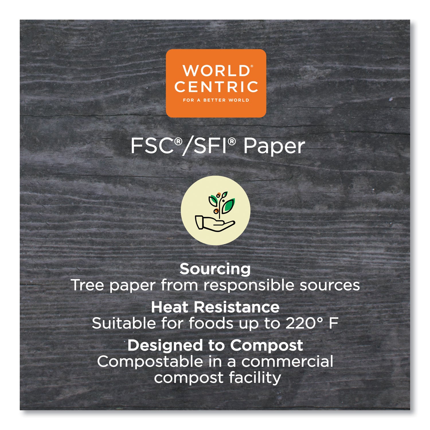 World Centric® Paper Bowls, 24 oz, 4.4" Diameter x 4.4" h, White, 500/Carton