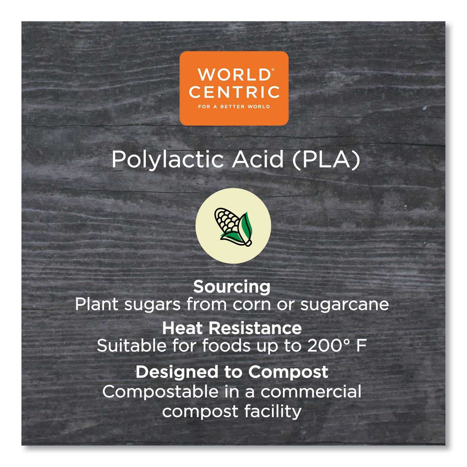 World Centric® PLA Lids for Fiber Burrito Bowls, 8" Diameter, Clear, Plastic, 400/Carton