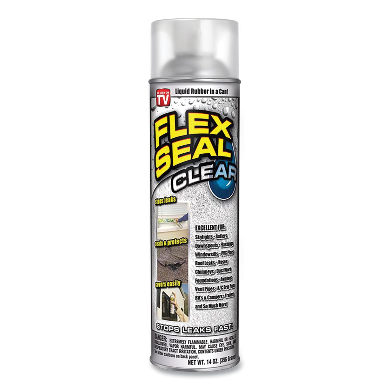 Liquid Rubber Sealant Coating Spray, 14 oz Spray, Clear