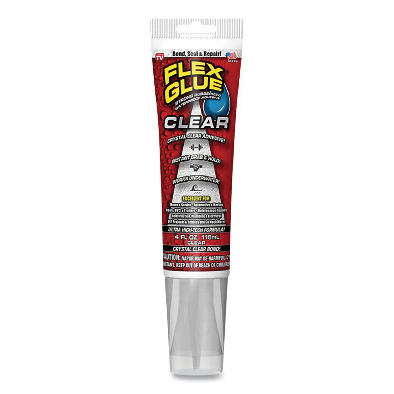 Flex Glue, 4 oz, Dries Clear