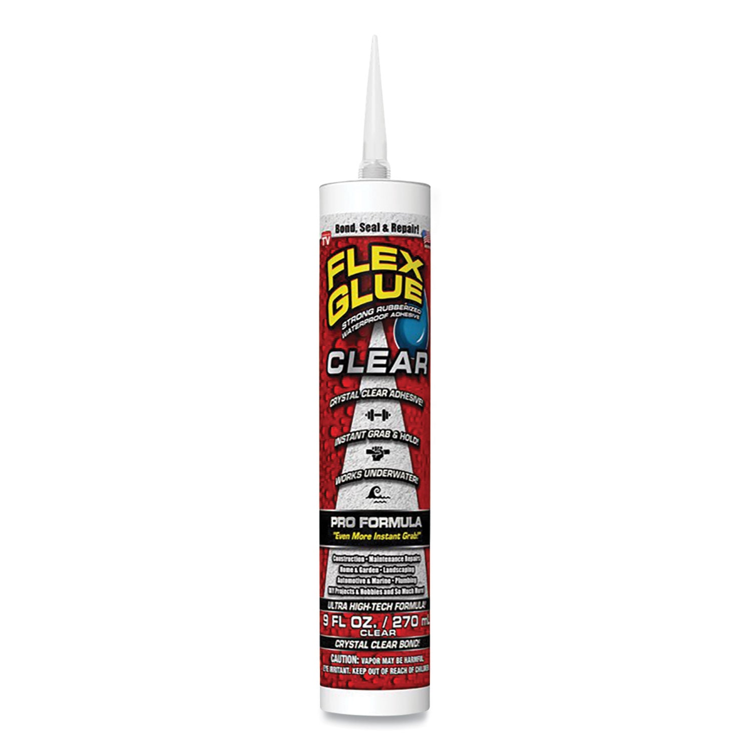 Flex Glue, Pro Formula, 9 oz, Dries Clear