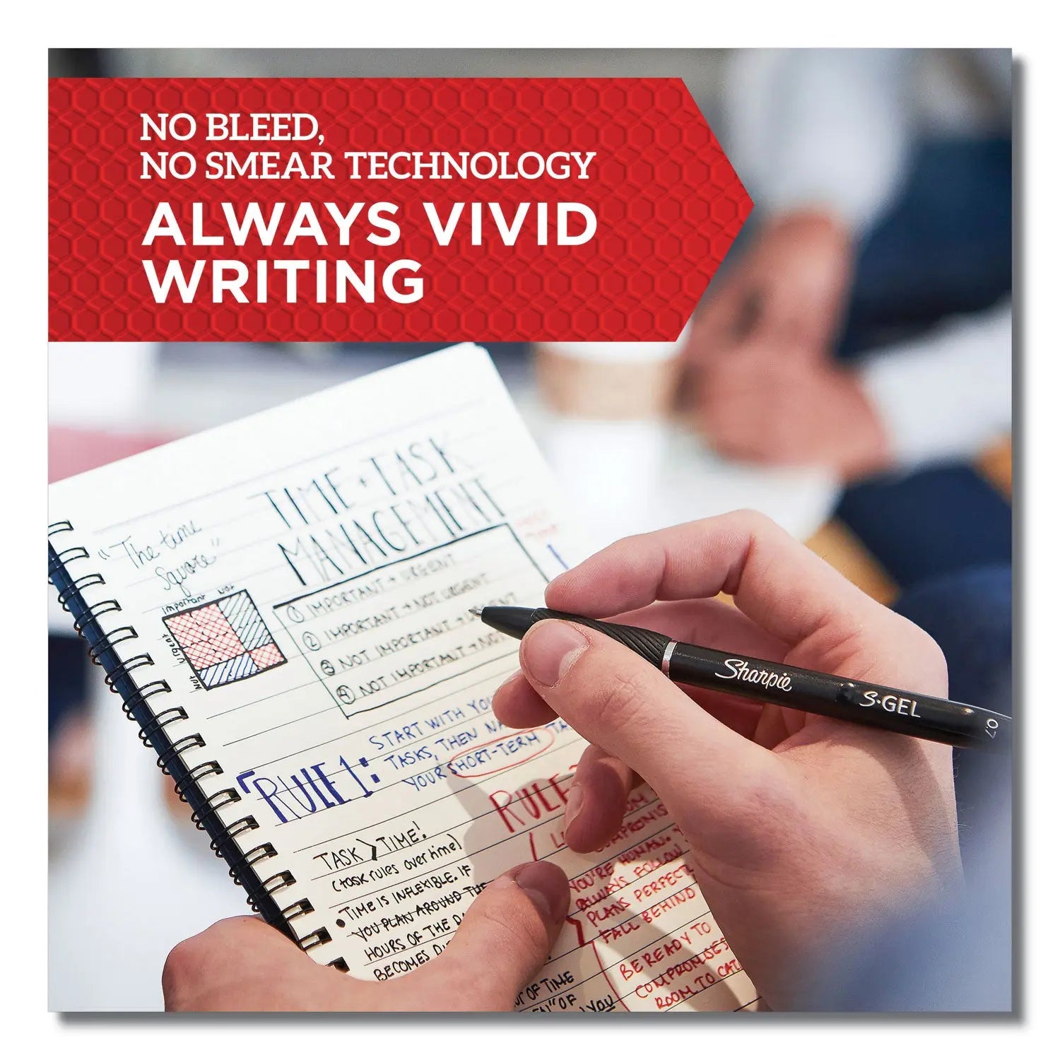 S-Gel High-Performance Gel Pen, Retractable, Medium 0.7 mm, Blue Ink, Black Barrel, 4/Pack Sharpie® S-Gel™ Flipcost