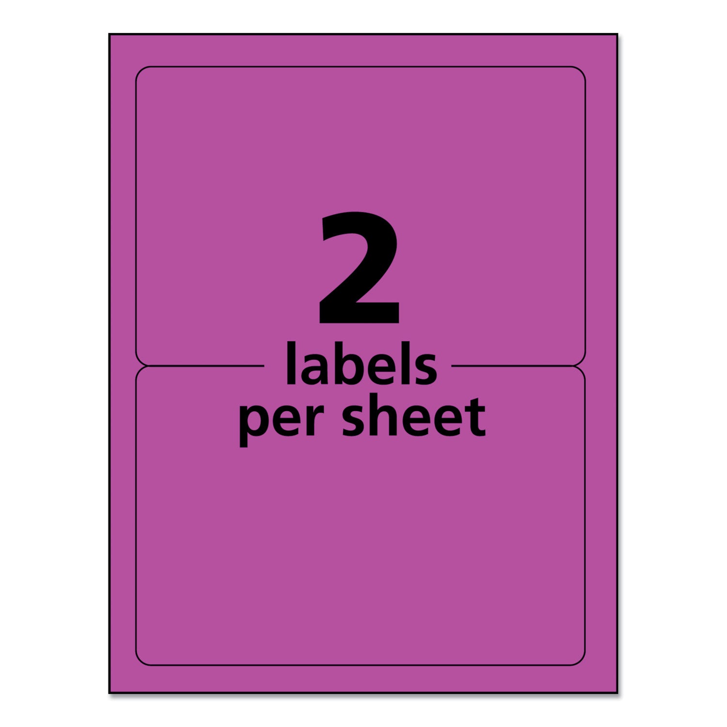 Avery® High-Visibility Permanent Laser ID Labels, 5.5 x 8.5, Neon Magenta, 200/Box