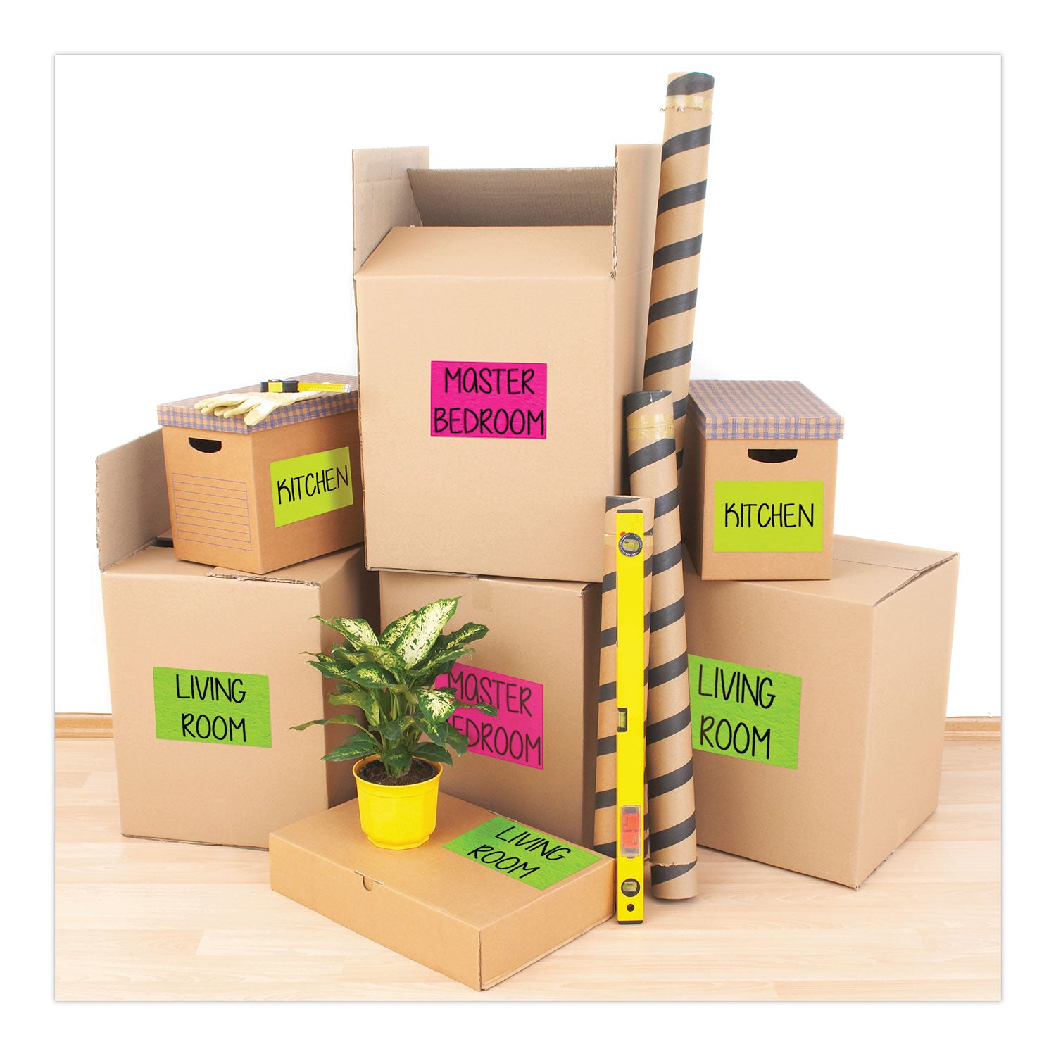 Avery® High-Visibility Permanent Laser ID Labels, 5.5 x 8.5, Neon Magenta, 200/Box