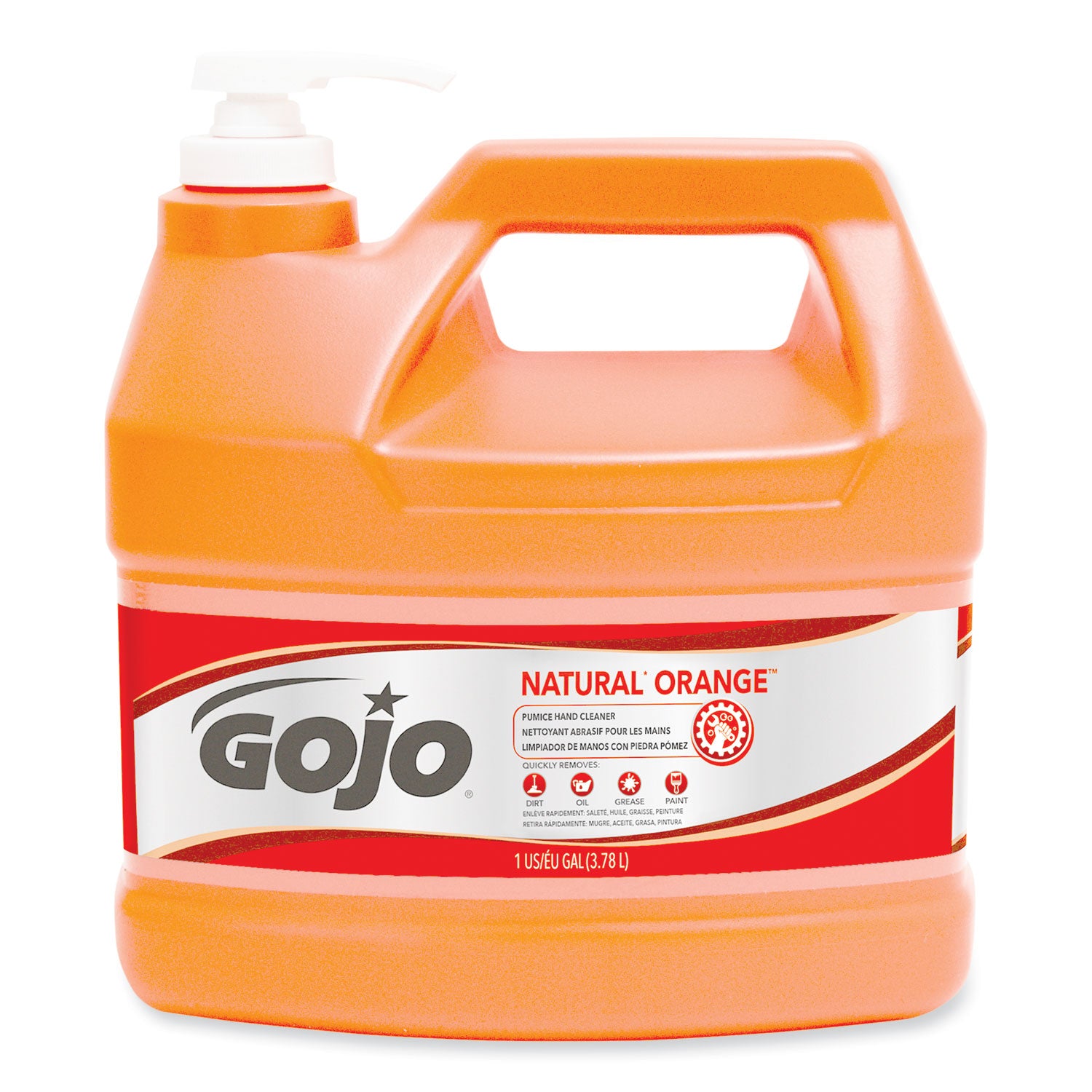 GOJO® NATURAL ORANGE Pumice Hand Cleaner, Citrus Scent, 1 gal, 2/Carton