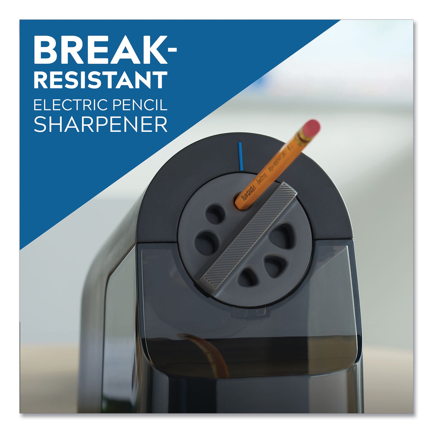 X-ACTO® Model 1670 School Pro Classroom Electric Pencil Sharpener, Ac-Powered, 4 X 7.5 X 7.5, Black/gray/smoke