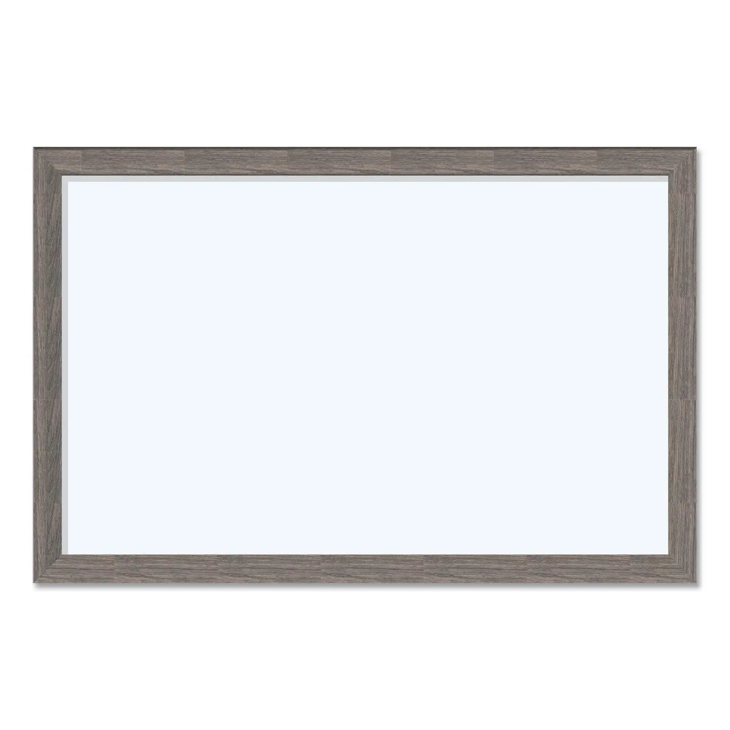 Magnetic Dry Erase Board with Rustic Frame, 35 x 23, White Surface, Brown Frame
