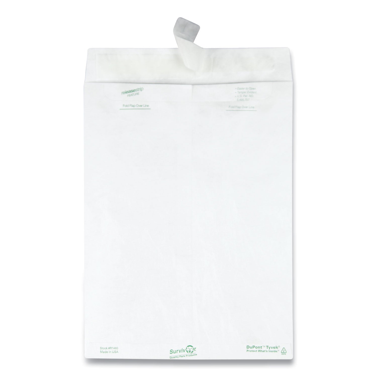 Survivor® Lightweight 14 lb Tyvek Catalog Mailers, #10 1/2, Square Flap, Redi-Strip Adhesive Closure, 9 x 12, White, 100/Box