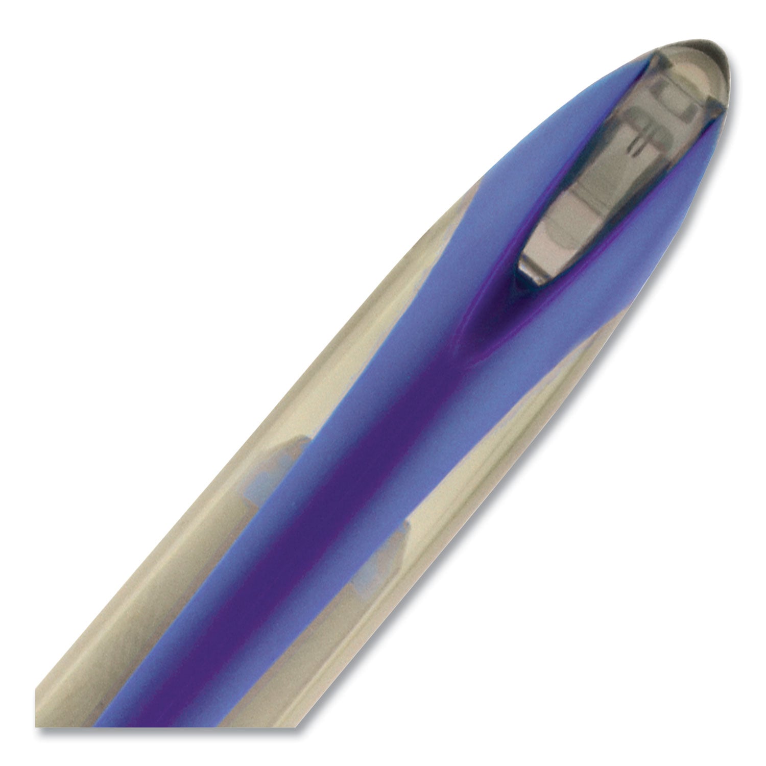 uniball® Air Porous Gel Pen, Stick, Medium 0.7 Mm, Blue Ink, Black/blue Barrel, 3/pack