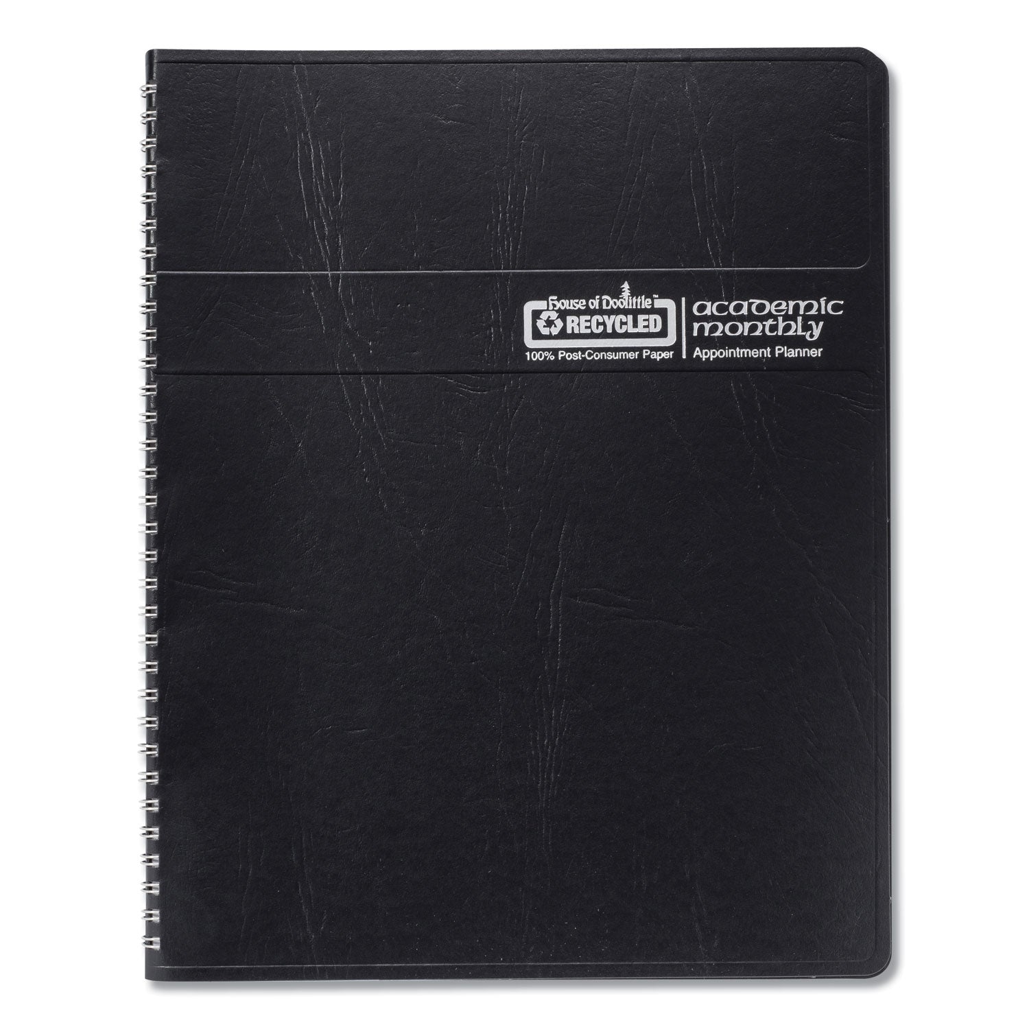 House of Doolittle™ Academic Year 14-Month Recycled Ruled Monthly Planner, 11 x 8.5, Black Cover, 14-Month (July to Aug): 2024 to 2025