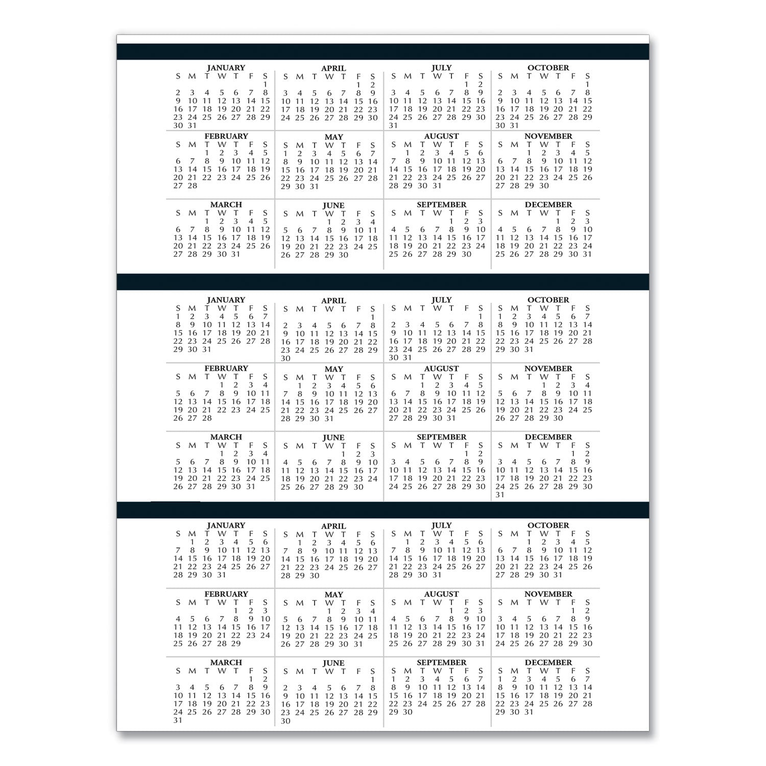 House of Doolittle™ Four-Person Group Practice Daily Appointment Book, 11 x 8.5, Black Cover, 12-Month (Jan to Dec): 2025