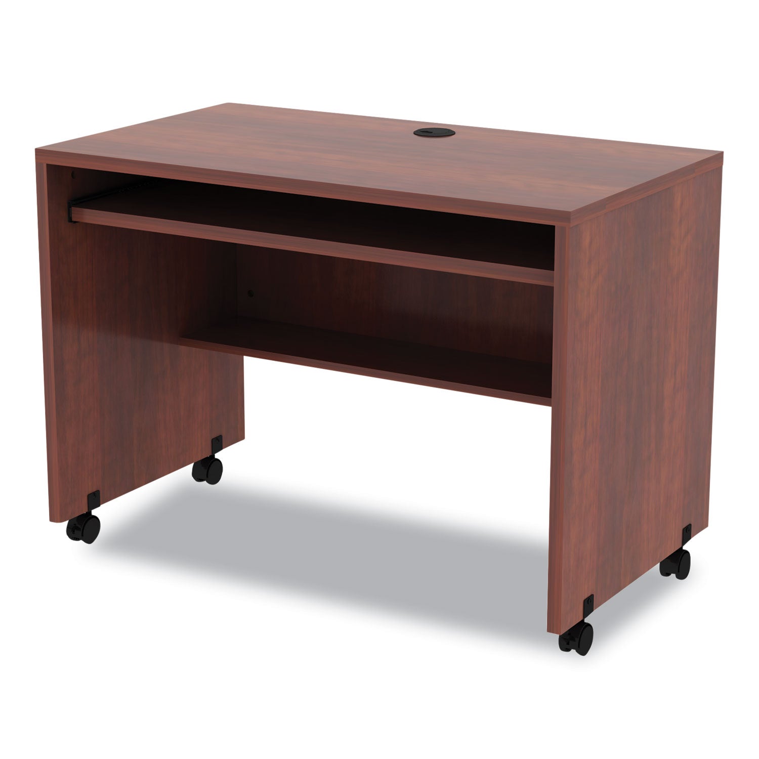 Alera® Alera Valencia Series Mobile Workstation Desk, 41.38" X 23.63" X 30", Medium Cherry