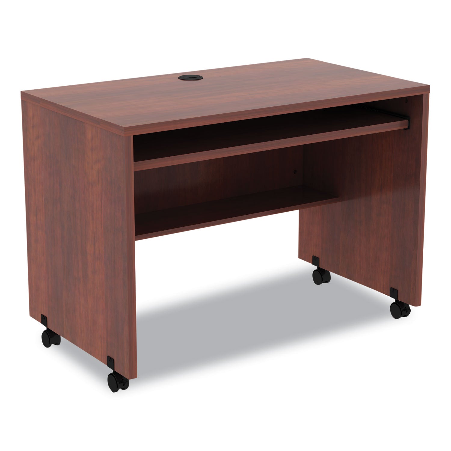 Alera® Alera Valencia Series Mobile Workstation Desk, 41.38" X 23.63" X 30", Medium Cherry