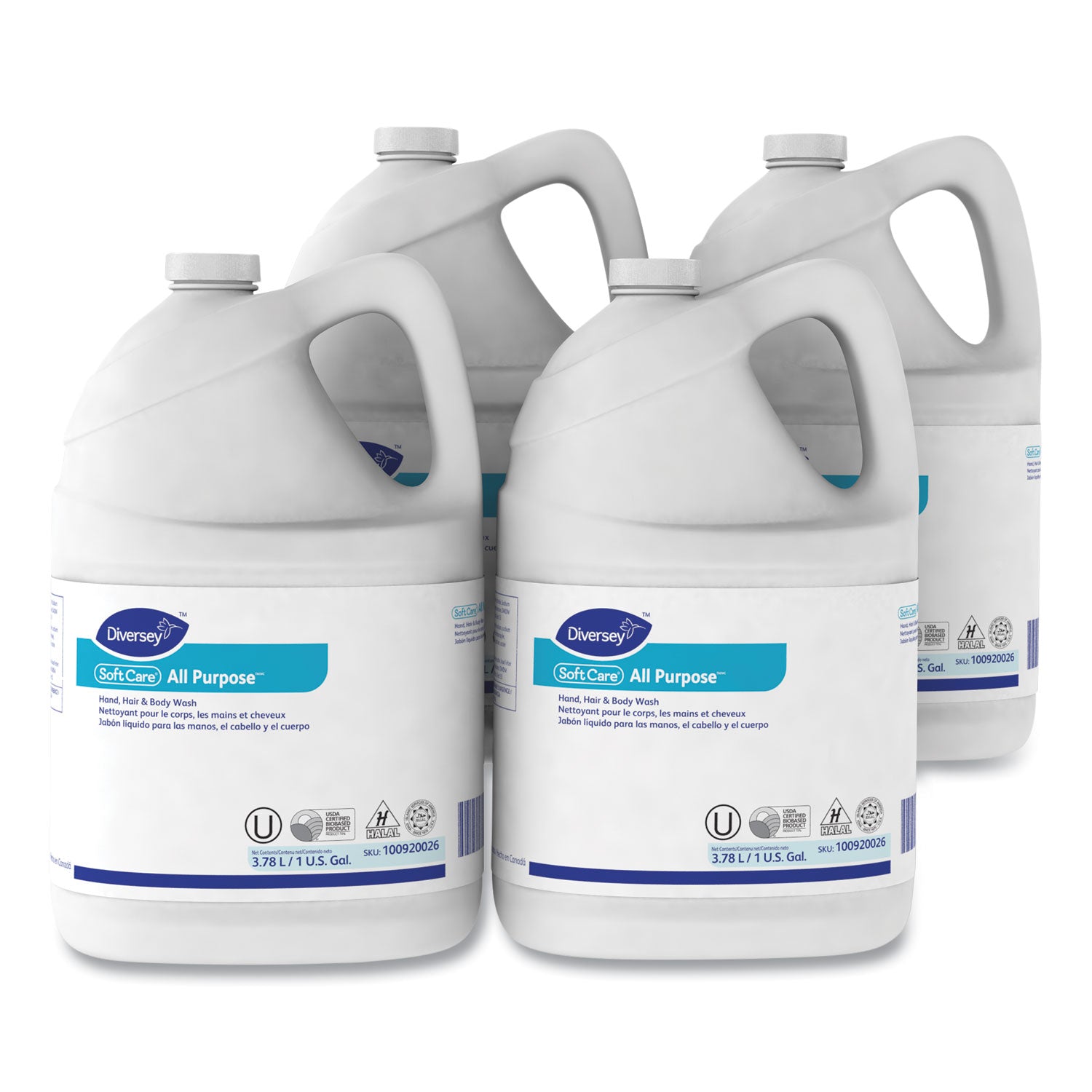 Diversey™ Soft Care All Purpose Liquid Refill, Gentle Floral Scent, 1 gal, 4/Carton