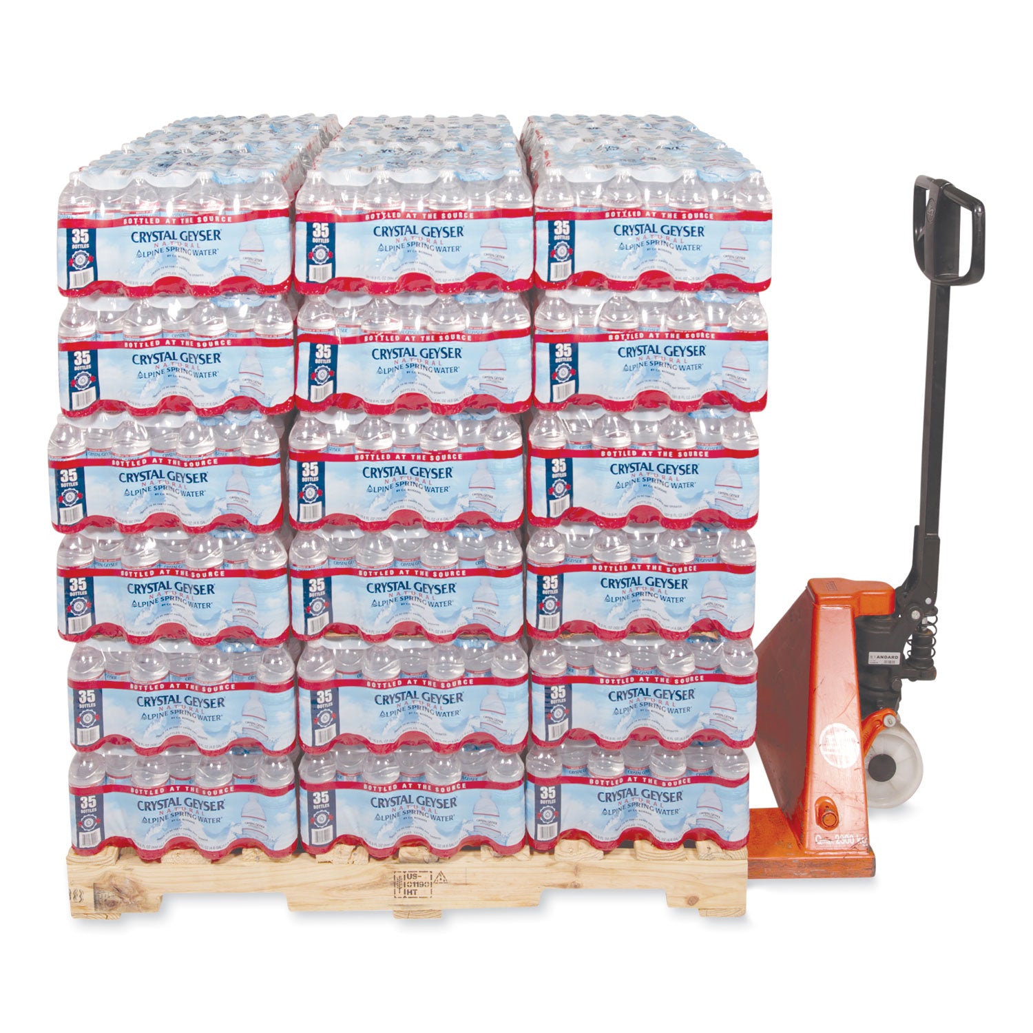 Crystal Geyser® Alpine Spring Water, 16.9 oz Bottle, 35/Carton, 54 Cartons/Pallet