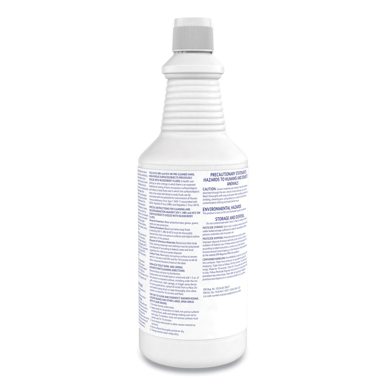 Diversey™ Crew Neutral Non-Acid Bowl And Bathroom Disinfectant, 32 Oz Squeeze Bottle, 12/carton