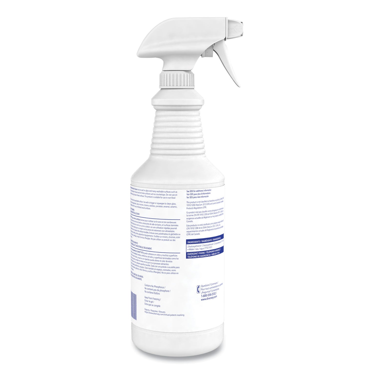 Diversey™ Glance Glass And Multi-Surface Cleaner, Original, 32oz Spray Bottle