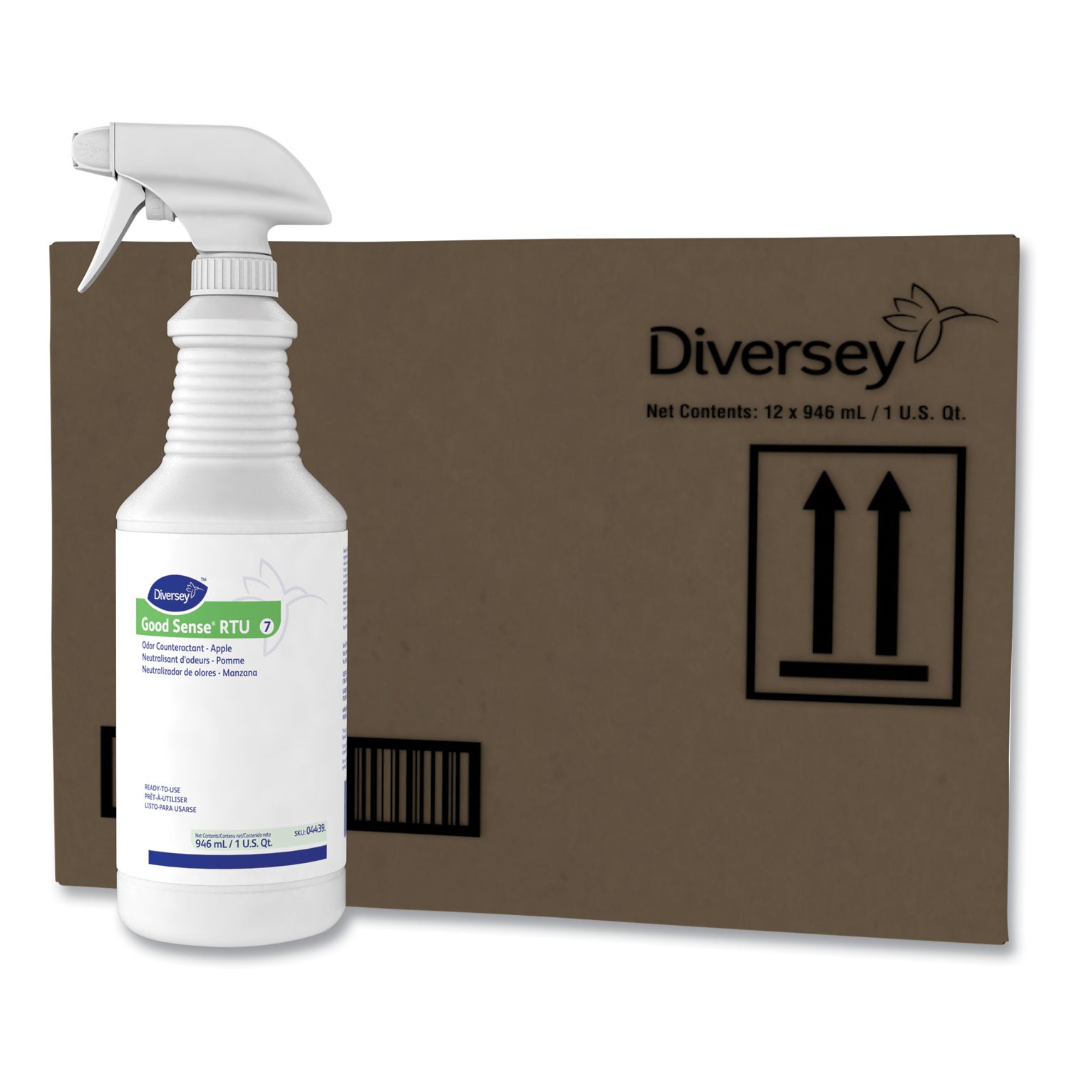 Diversey™ Good Sense Rtu Liquid Odor Counteractant, Apple Scent, 32 Oz Spray Bottle