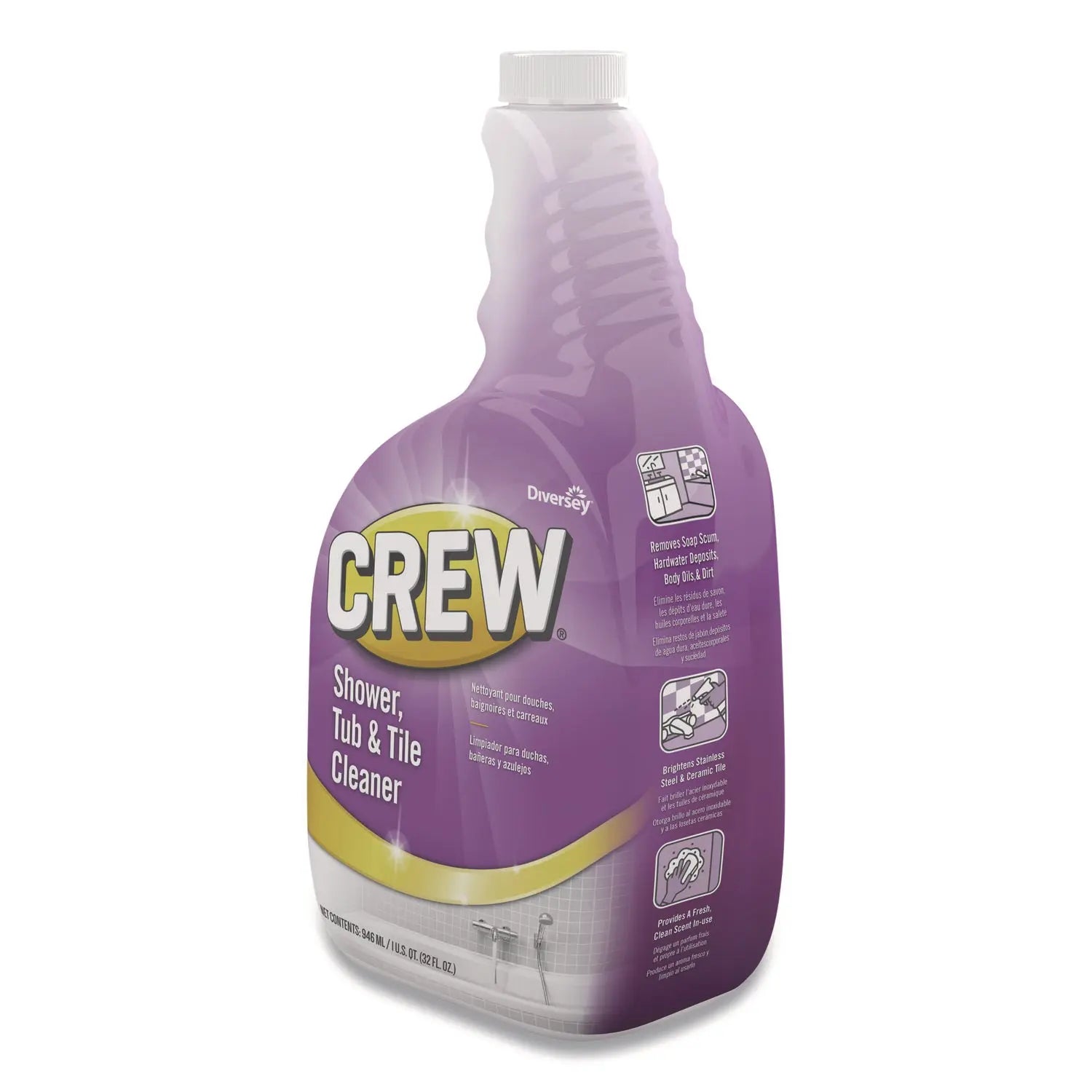 Crew Shower, Tub and Tile Cleaner, Liquid, 32 oz Diversey™ Flipcost