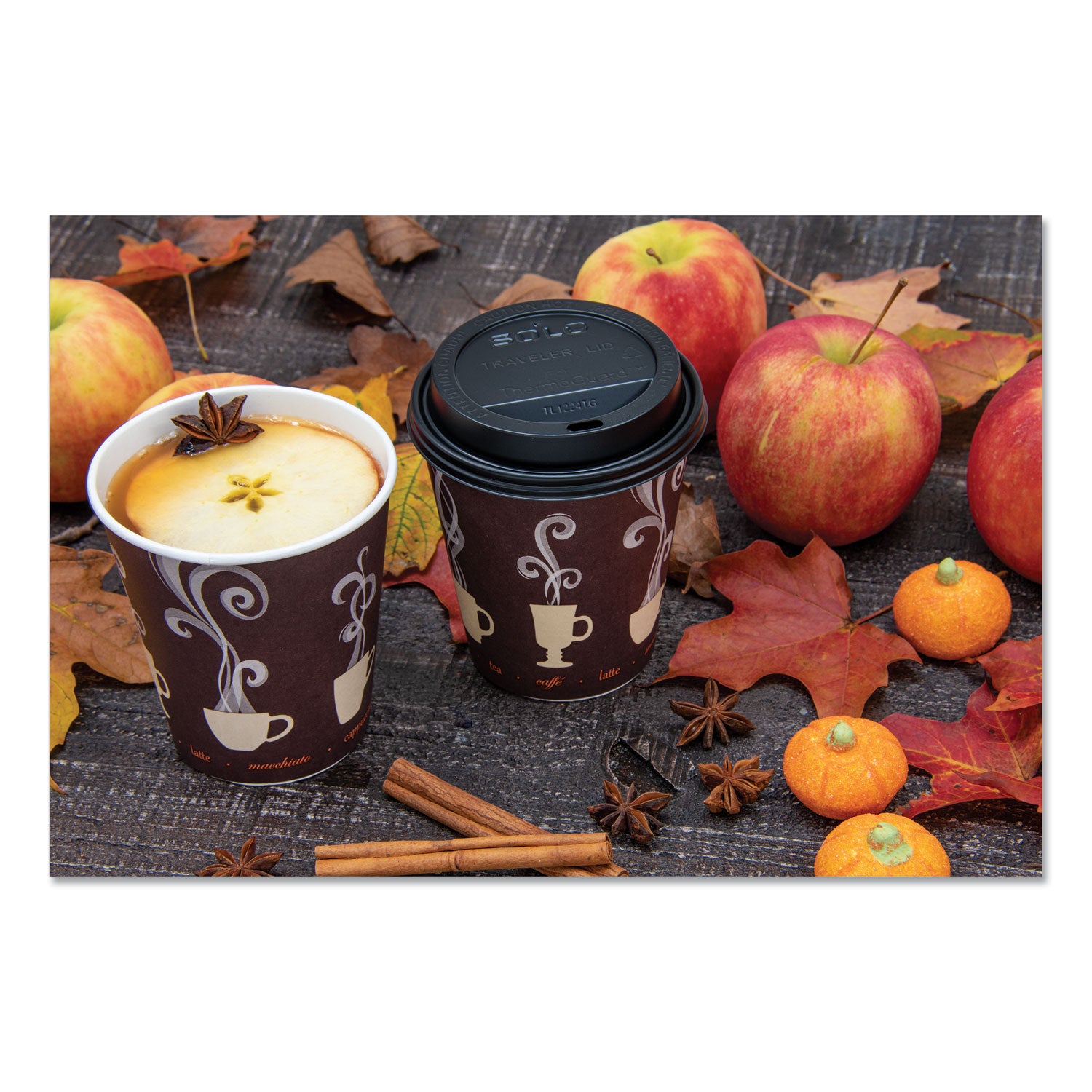 SOLO® Thermoguard Insulated Paper Hot Cups, 12 oz, Steam Print Design, 600/Carton