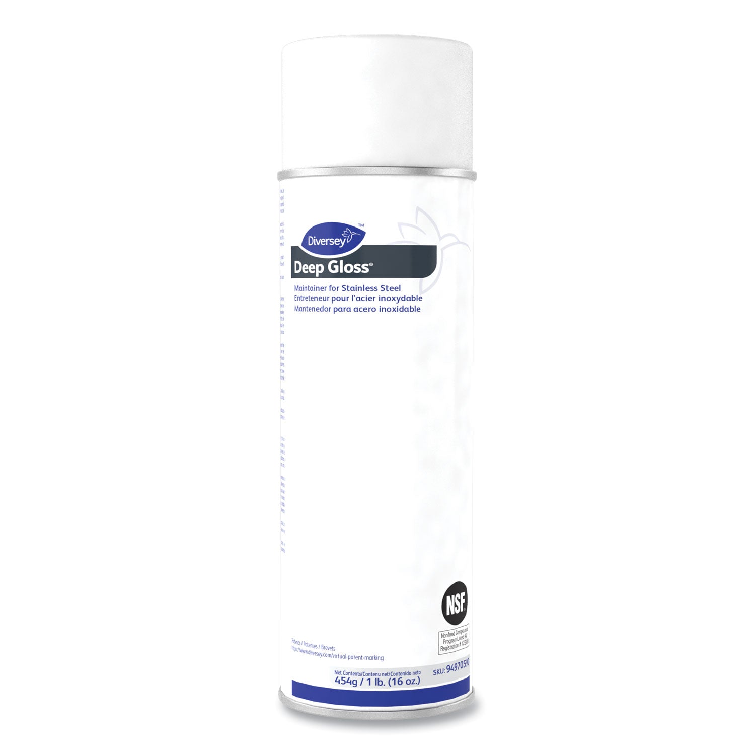 Deep Gloss Stainless Steel Maintainer, 16 oz Aerosol Spray, 12/Carton