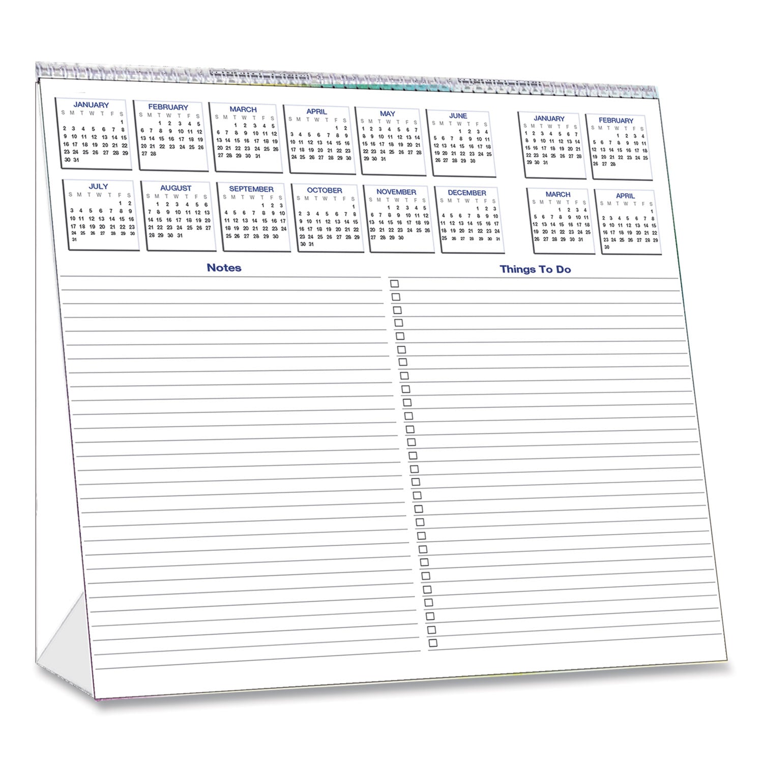 House of Doolittle™ Recycled Cosmos Tent Calendar, Night Sky Artwork, 6 x 6, White/Multicolor Sheets, 12-Month (Jan to Dec): 2025