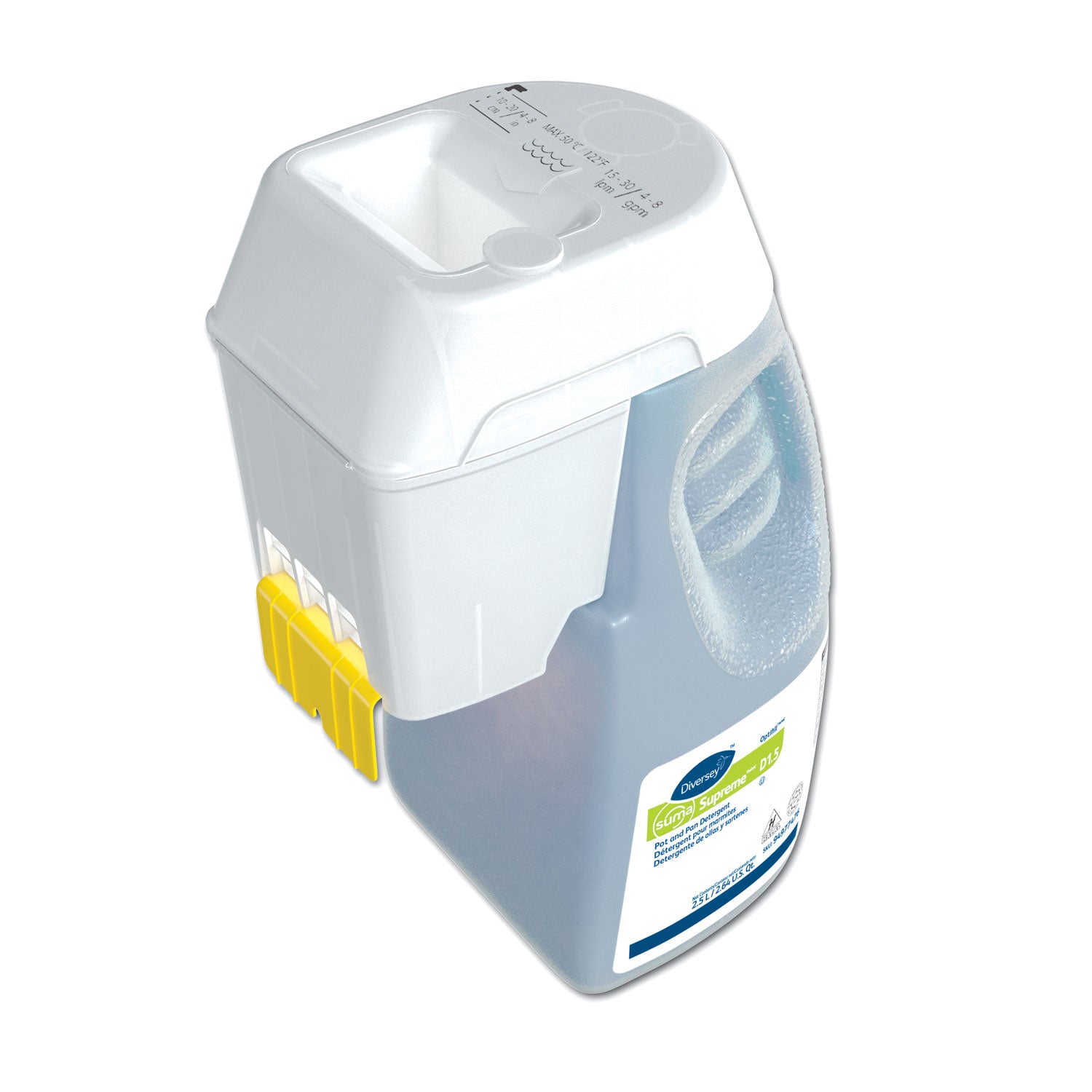 Suma® Supreme Concentrated Pot And Pan Detergent, Floral, 2.6 Qt Optifill System Refill