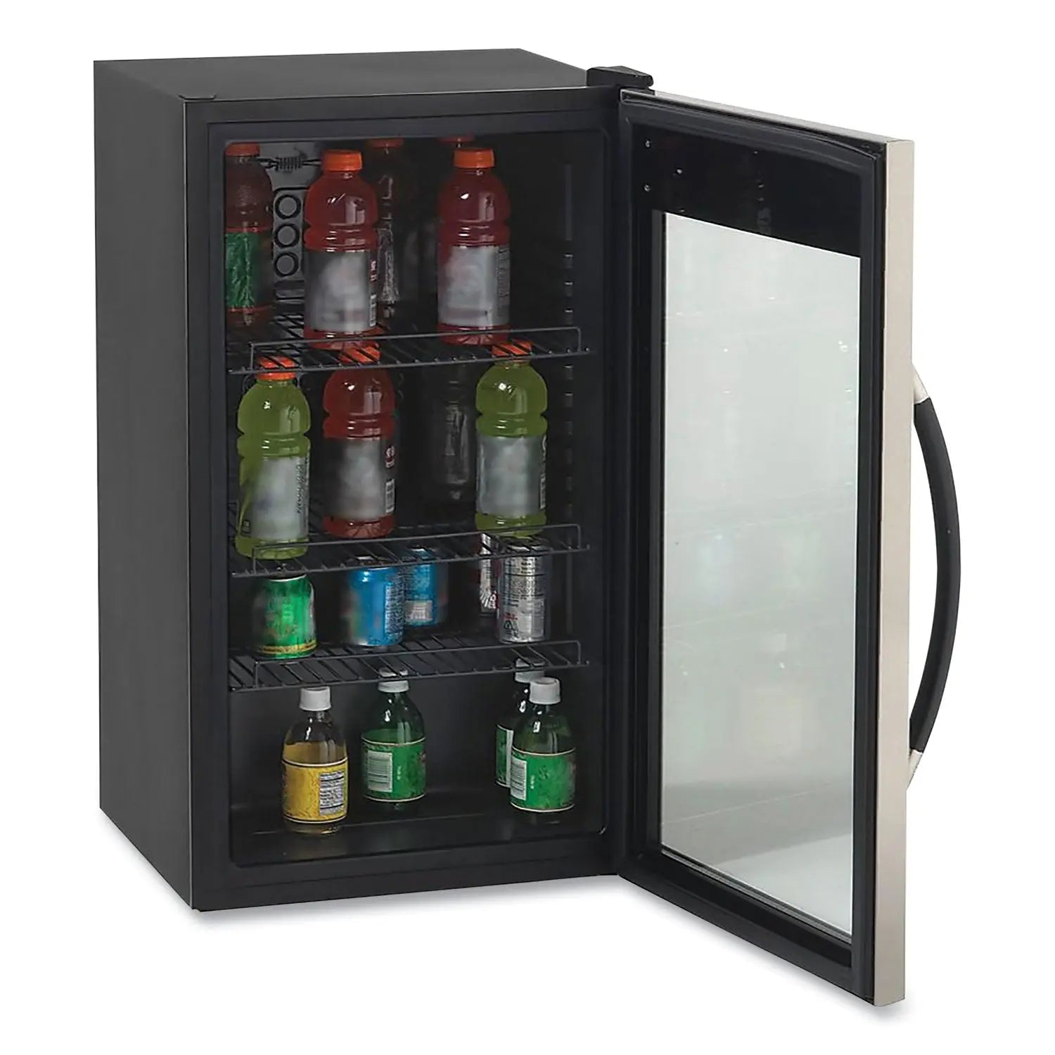3 Cu. Ft. Refrigerator/Beverage Cooler, 18.75 x 19.5 x 33.75, Black/Stainless Steel Framed Glass Door Avanti Flipcost