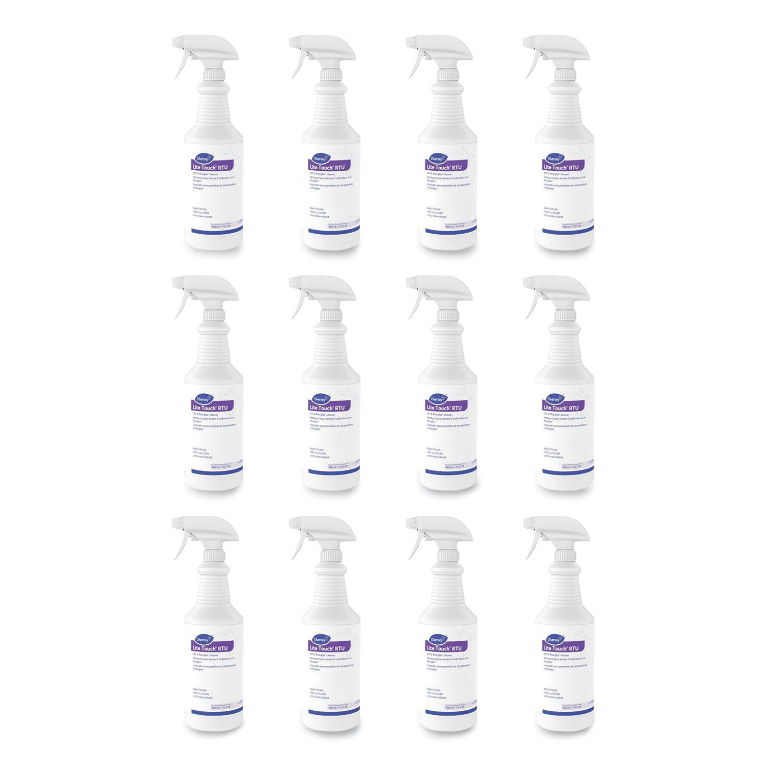 Lite Touch CRT and Plexiglas Cleaner, 32 oz Spray Bottle, 12/Carton