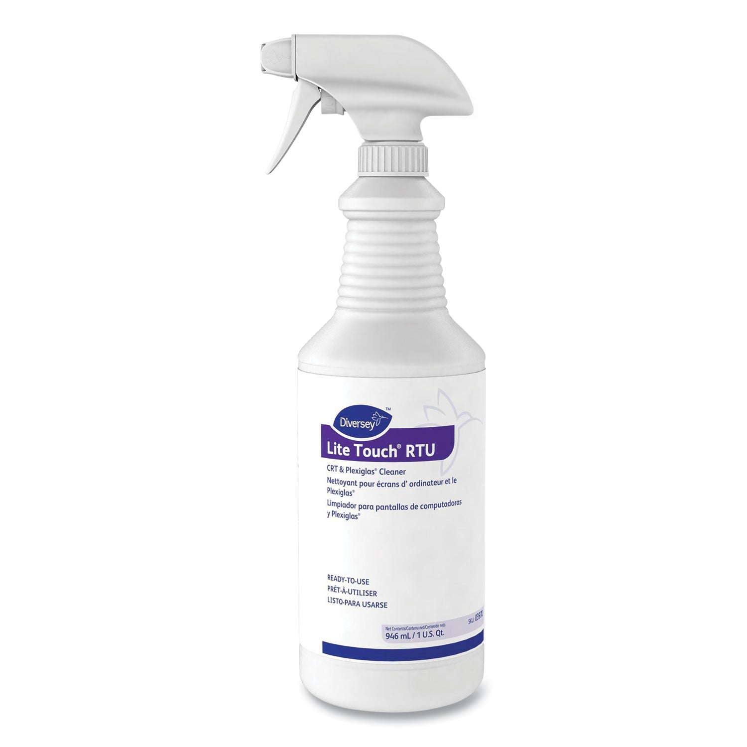 Diversey™ Lite Touch Crt And Plexiglas Cleaner, 32 Oz Spray Bottle, 12/carton