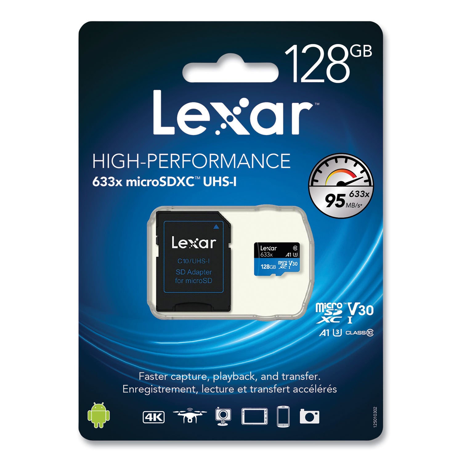 Lexar™ Microsdxc Memory Card, Uhs-I U1 Class 10, 128 Gb