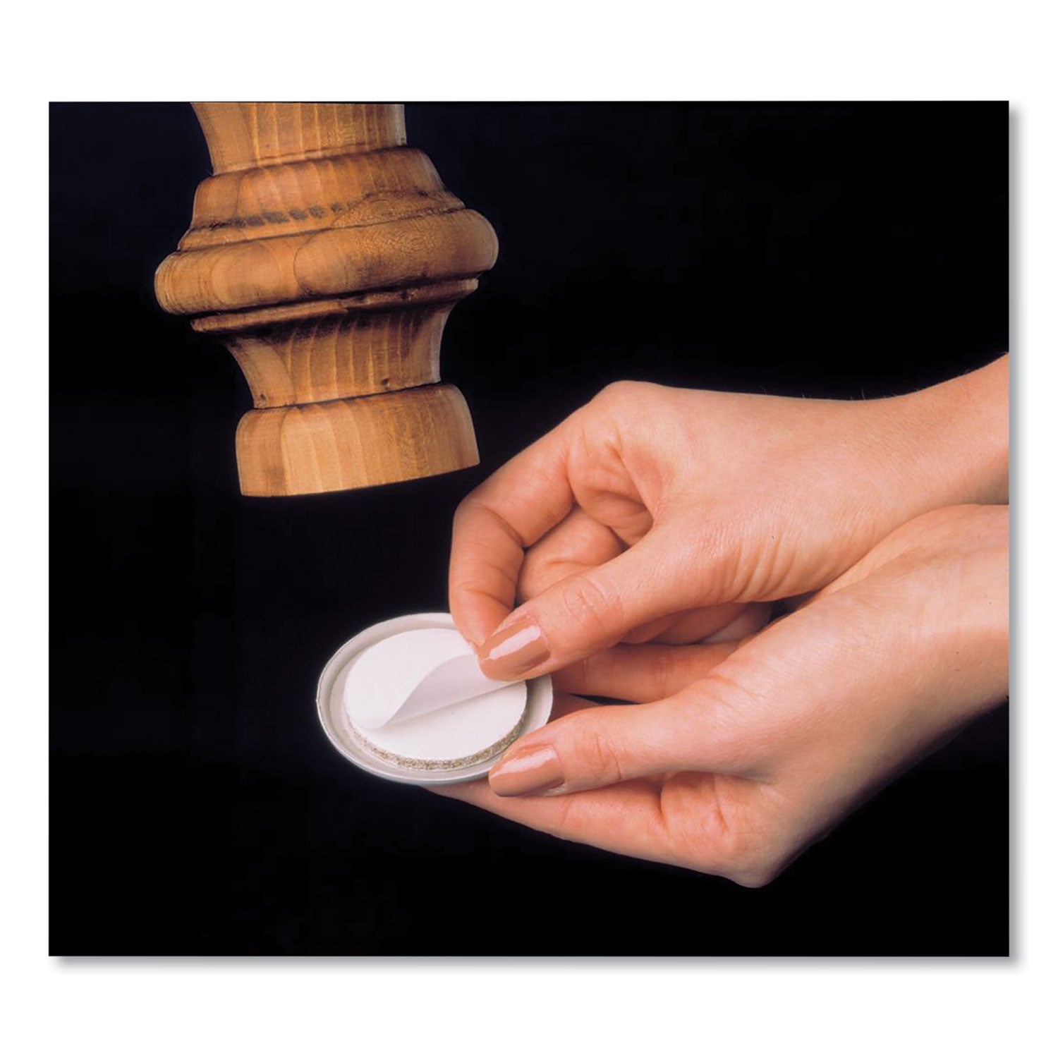 Master Caster® Mighty Movers Self-Stick Furniture Sliders, Round, 2.25" Diameter, Beige, 4/pack