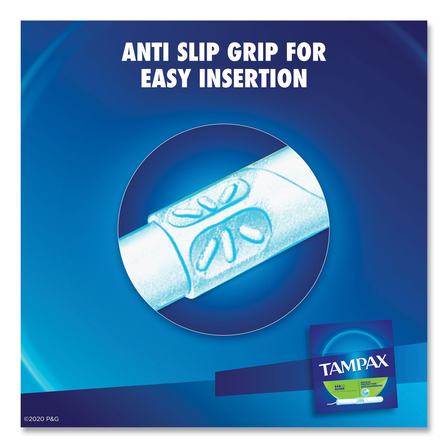 Tampax® Cardboard Applicator Tampons, Super, 10/box