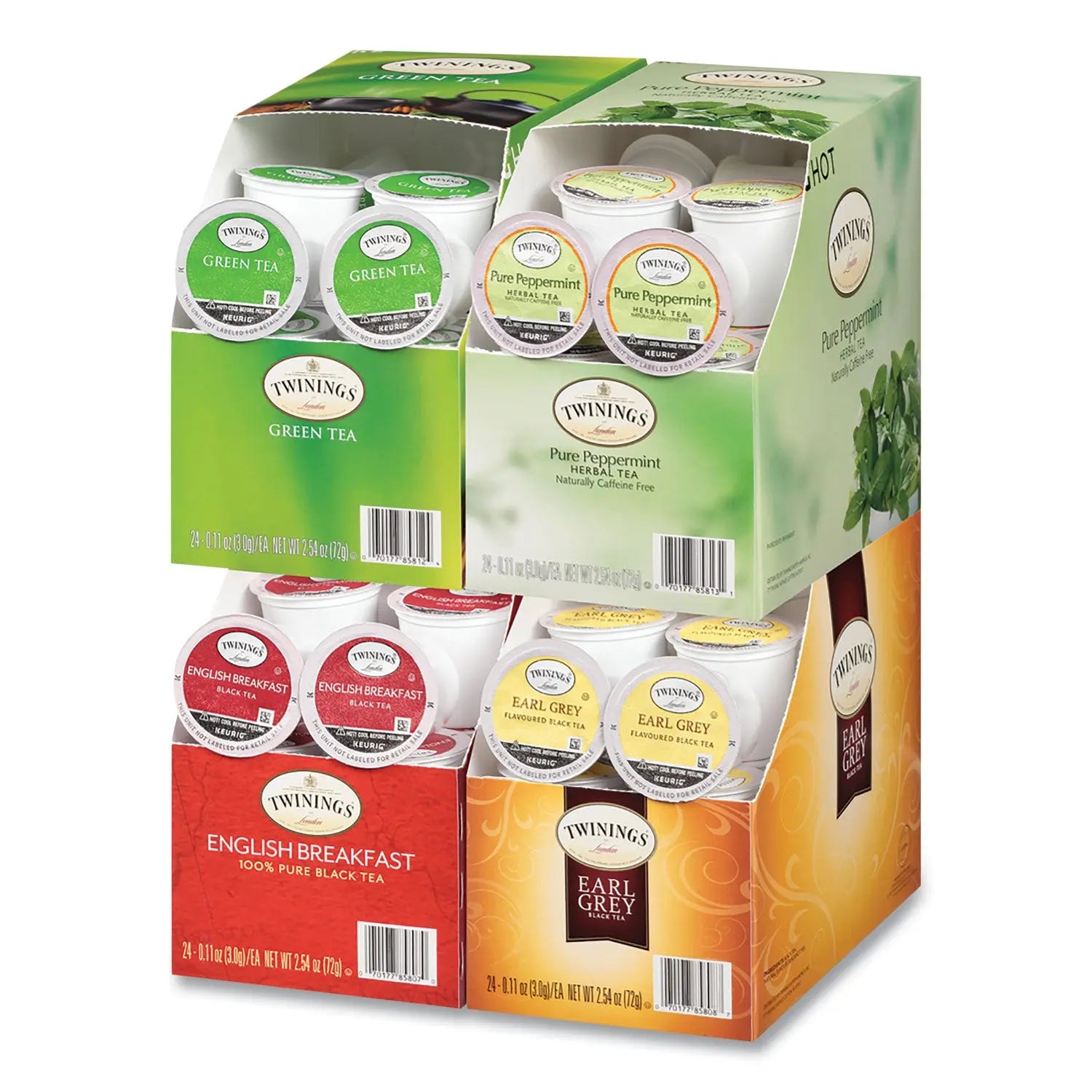 Tea K-Cups, Assorted, 0.11 oz K-Cups, 24/Box, 4 Boxes/Carton TWININGS® Flipcost