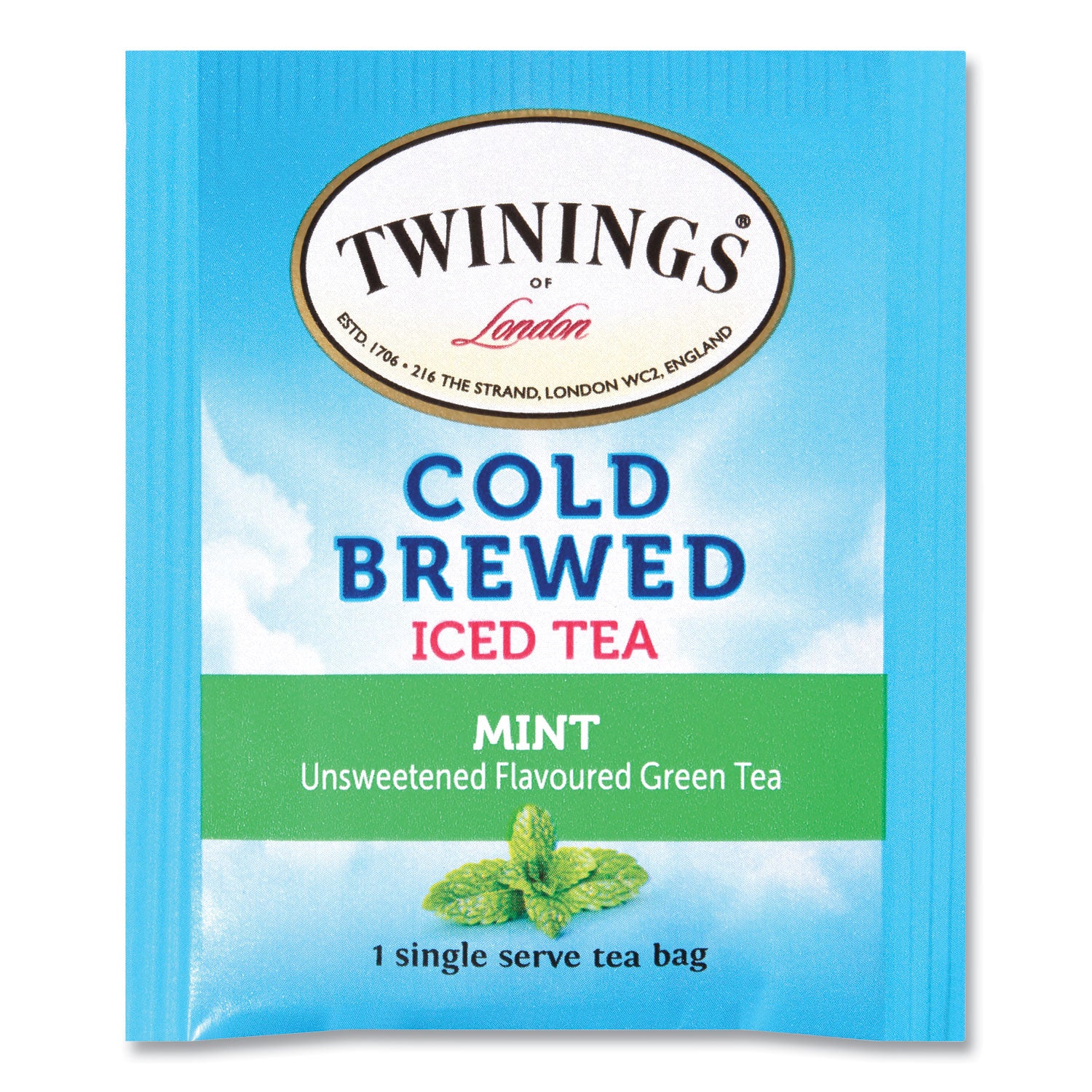 TWININGS® Cold Brew Iced Tea Bags, Mint, 0.07 Oz Tea Bag, 20/box