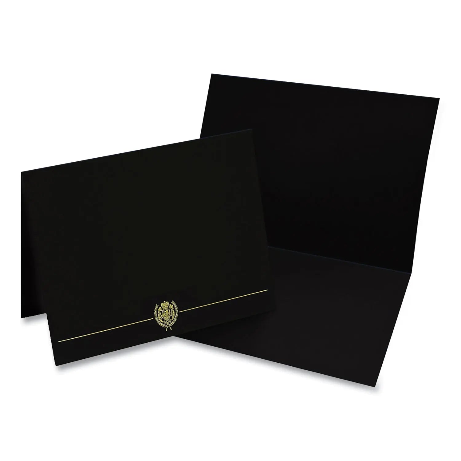 Classic Crest Certificate Covers, 9.38 x 12, Black, 5/Pack Great Papers!® Flipcost