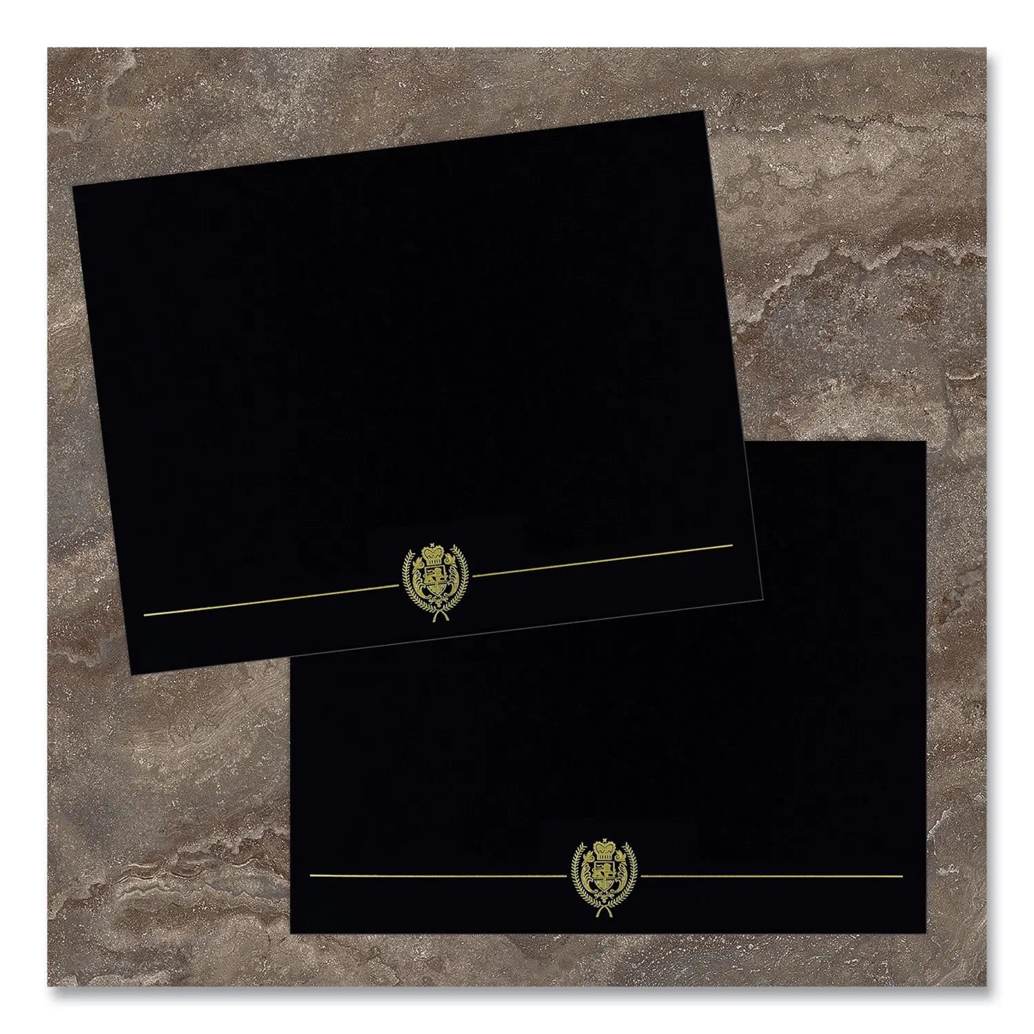 Classic Crest Certificate Covers, 9.38 x 12, Black, 5/Pack Great Papers!® Flipcost