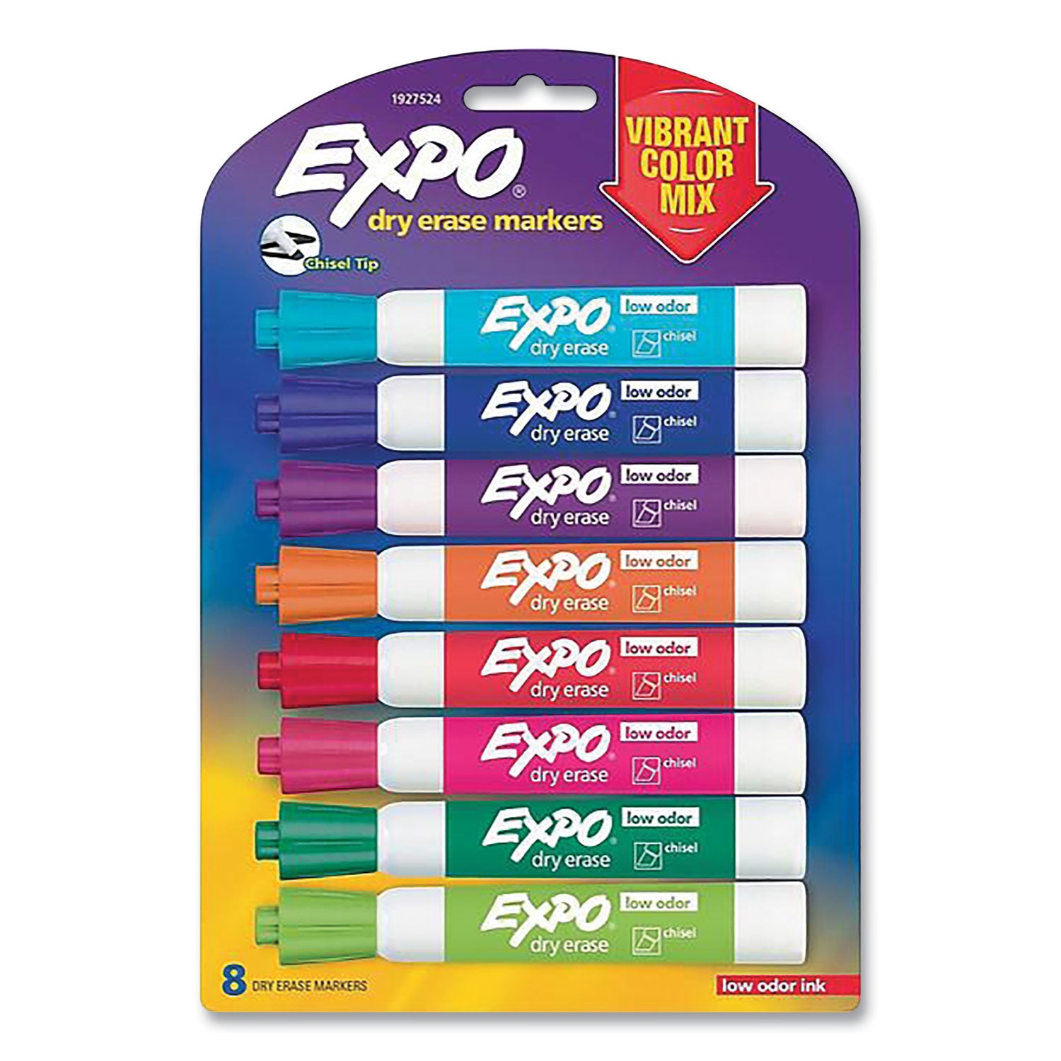 EXPO® Dry Erase Marker, Broad Chisel Tip, Assorted Colors, 8/Pack