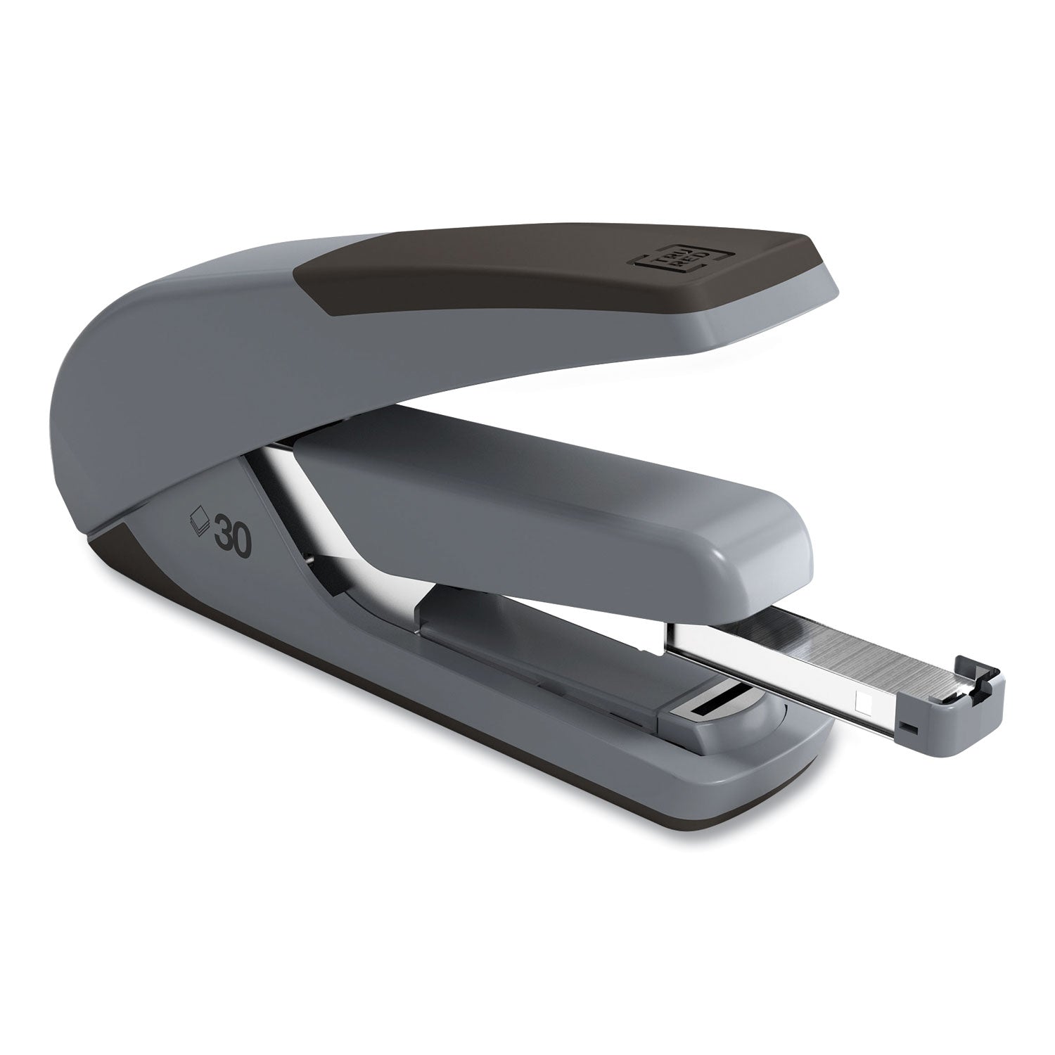 TRU RED™ One-Touch DX-4 Desktop Stapler, 30-Sheet Capacity, Gray/Black