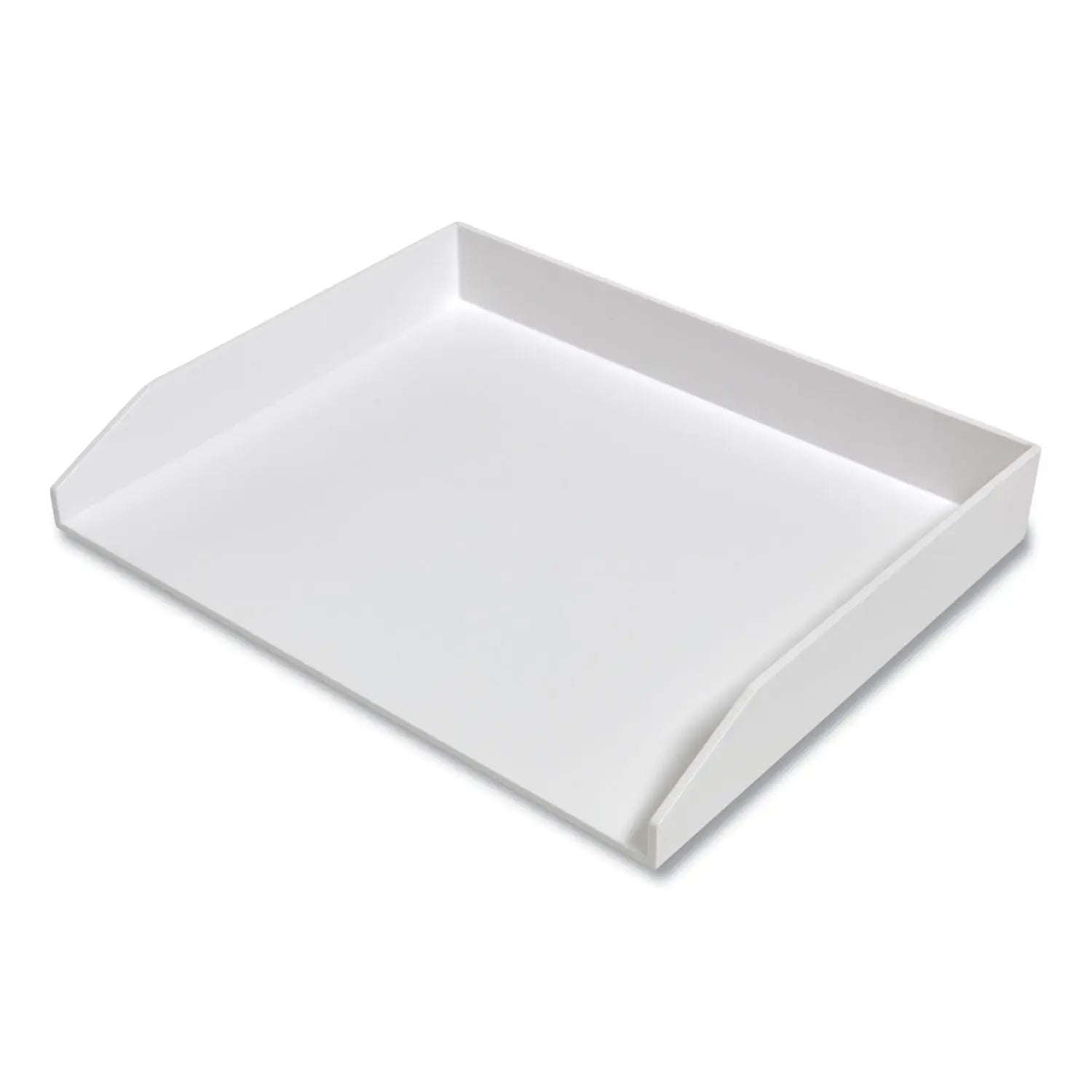 Side-Load Stackable Plastic Document Tray, 1 Section, Letter-Size, 12.24 x 9.8 x 1.75, White TRU RED™ Flipcost