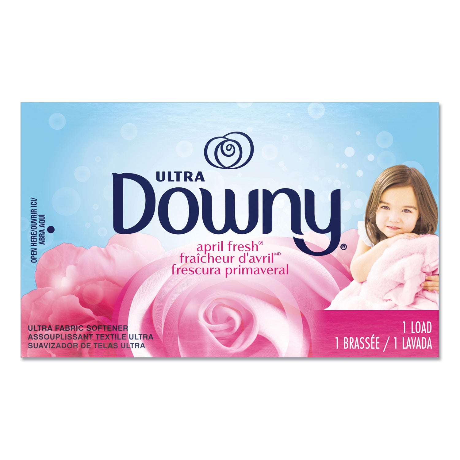 Downy® Coin Vend Liquid Fabric Softener, Single-Use Packet, April Fresh, 156/Carton