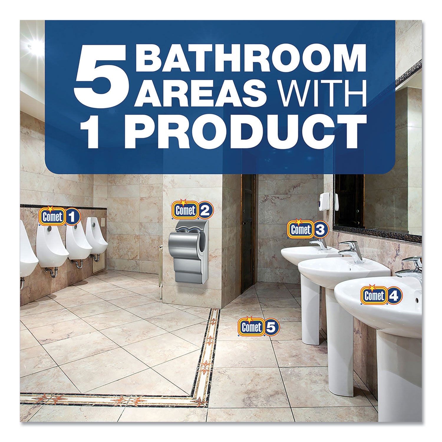 Comet® Disinfecting-Sanitizing Bathroom Cleaner, One Gallon Bottle