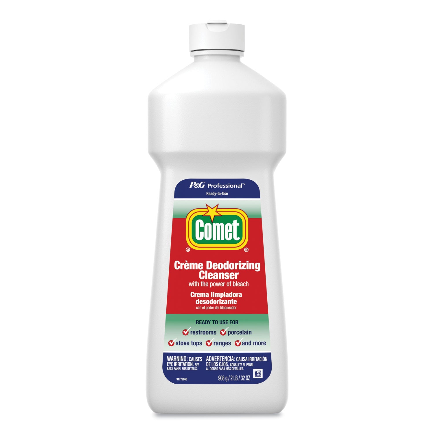 Comet® Creme Deodorizing Cleanser, 32 Oz Bottle, 10/carton