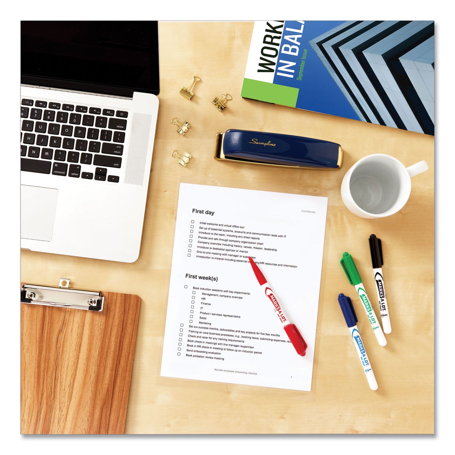 Avery® Marks A Lot Pen-Style Dry Erase Marker Value Pack, Medium Chisel Tip, Assorted Colors, 24/set (29860)