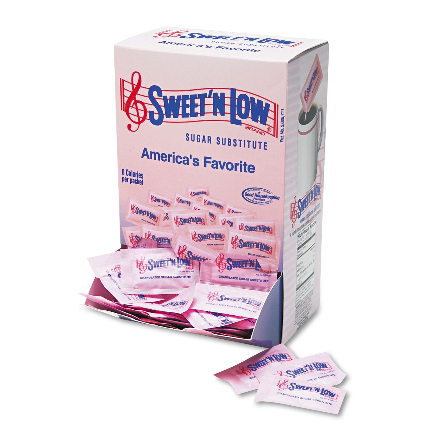 Sweet'N Low® Sugar Substitute, 0.15 oz Packet, 400/Box