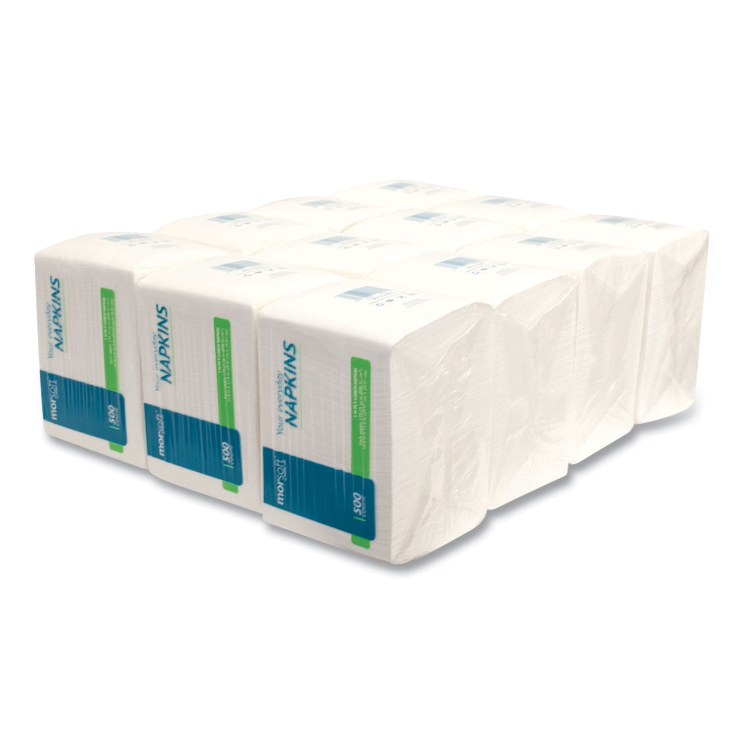 Morcon Tissue Morsoft 1/4 Fold Lunch Napkins, 1 Ply, 11.8" X 11.8", White, 6,000/carton