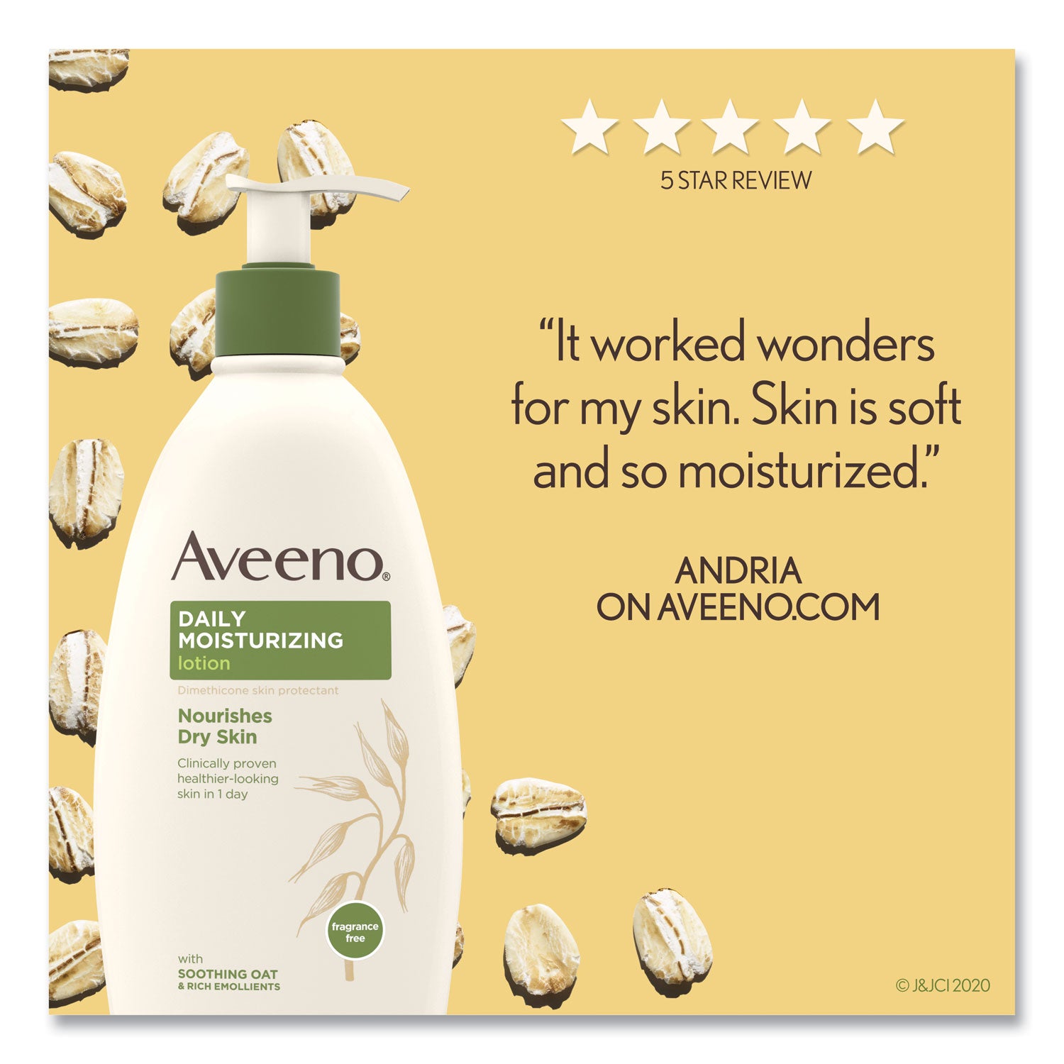 Aveeno® Active Naturals® Daily Moisturizing Lotion, 12 Oz Pump Bottle