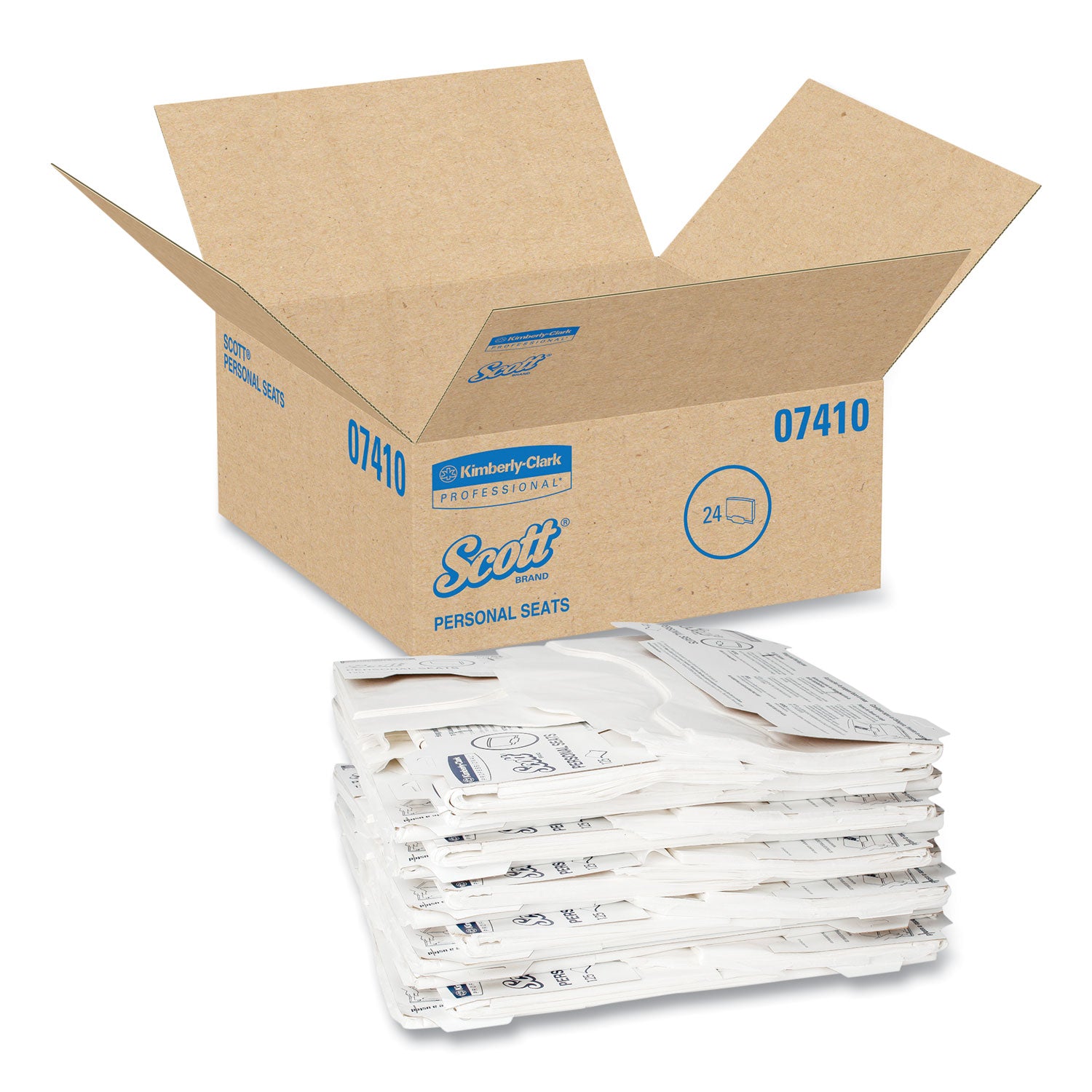 Scott® Personal Seats Sanitary Toilet Seat Covers, 15 X 18, White, 125/pack