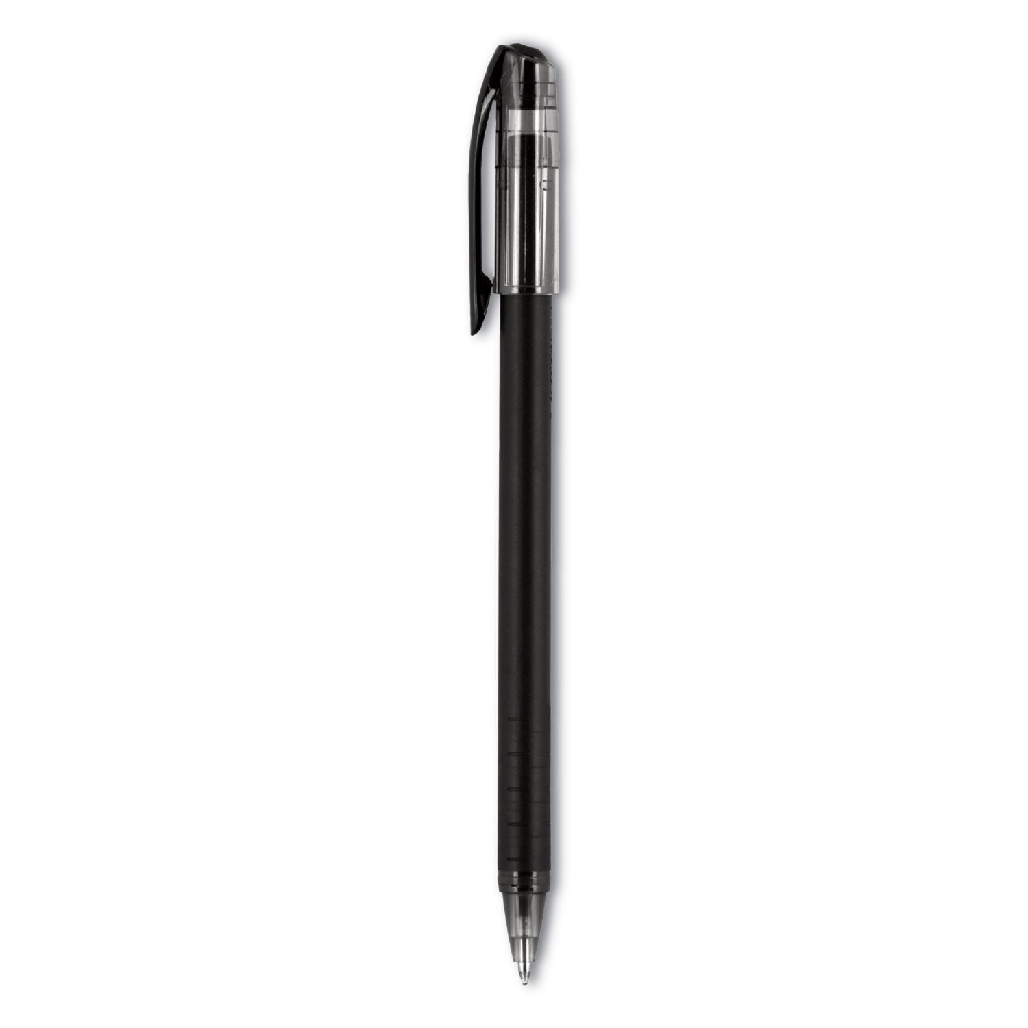 uniball® Jetstream 101 Hybrid Gel Pen, Stick, Bold 1 mm, Black Ink, Black Barrel, Dozen