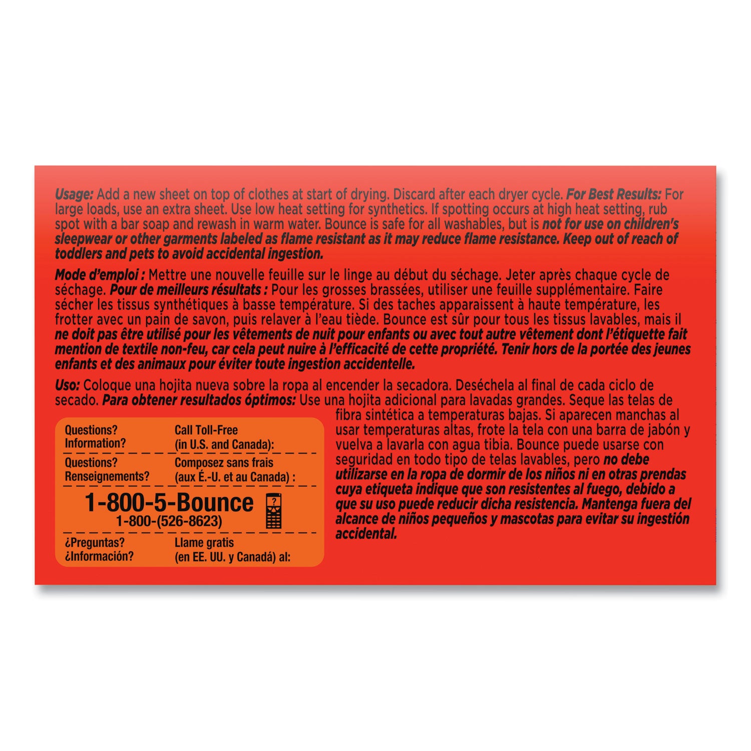 Bounce® Fabric Softener Sheets, Outdoor Fresh, 2/box, 156 Boxes/carton